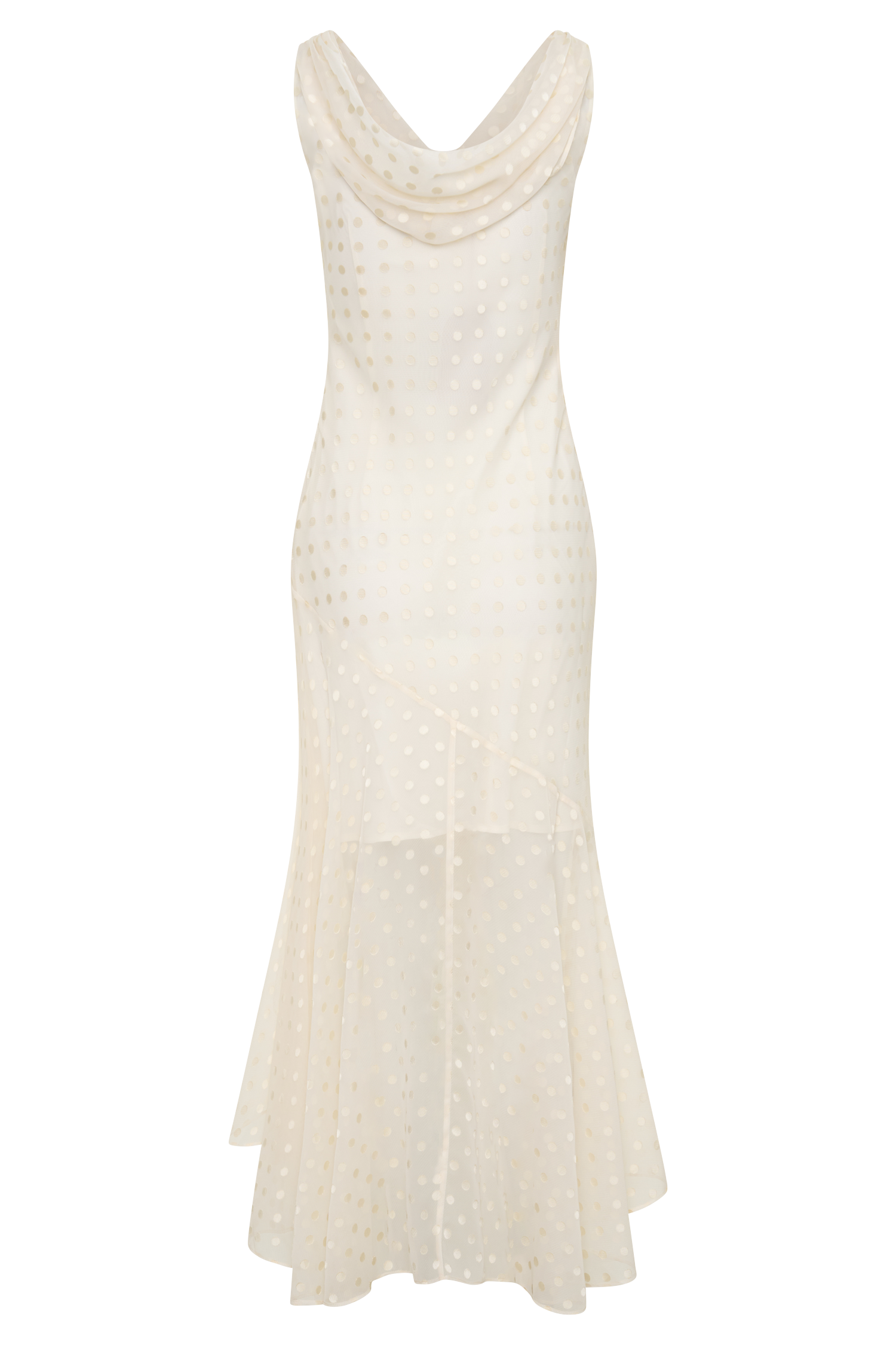 Lilah Devore Midi Dress - Ivory