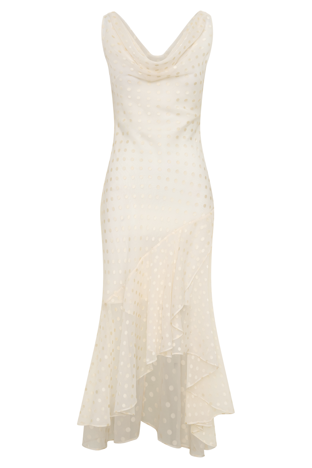 Lilah Devore Midi Dress - Ivory