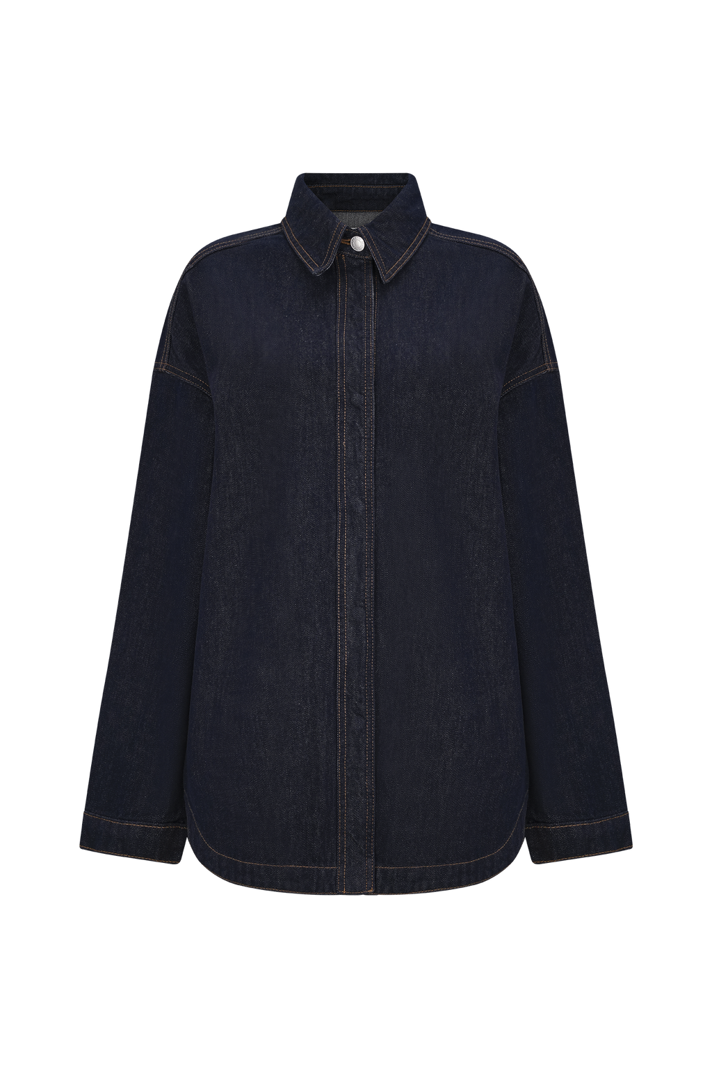 Lioda Oversized Denim Shirt - Washed Indigo Blue