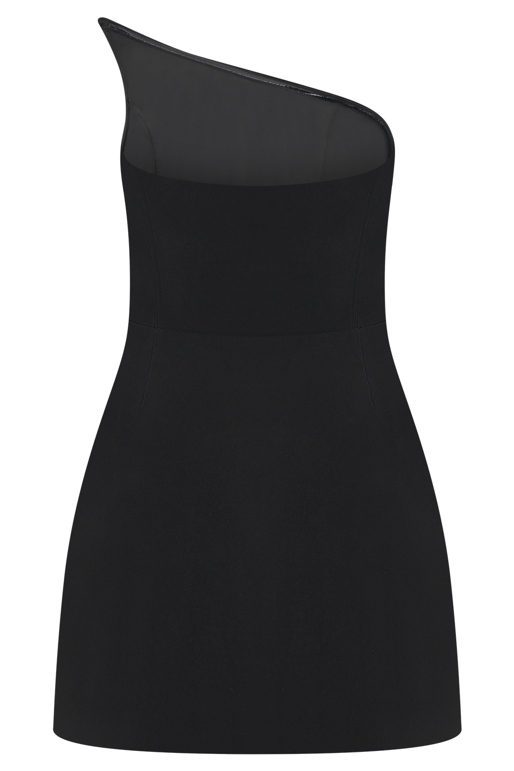 Liva Strapless Diamante Floral Trim Mini Dress - Black