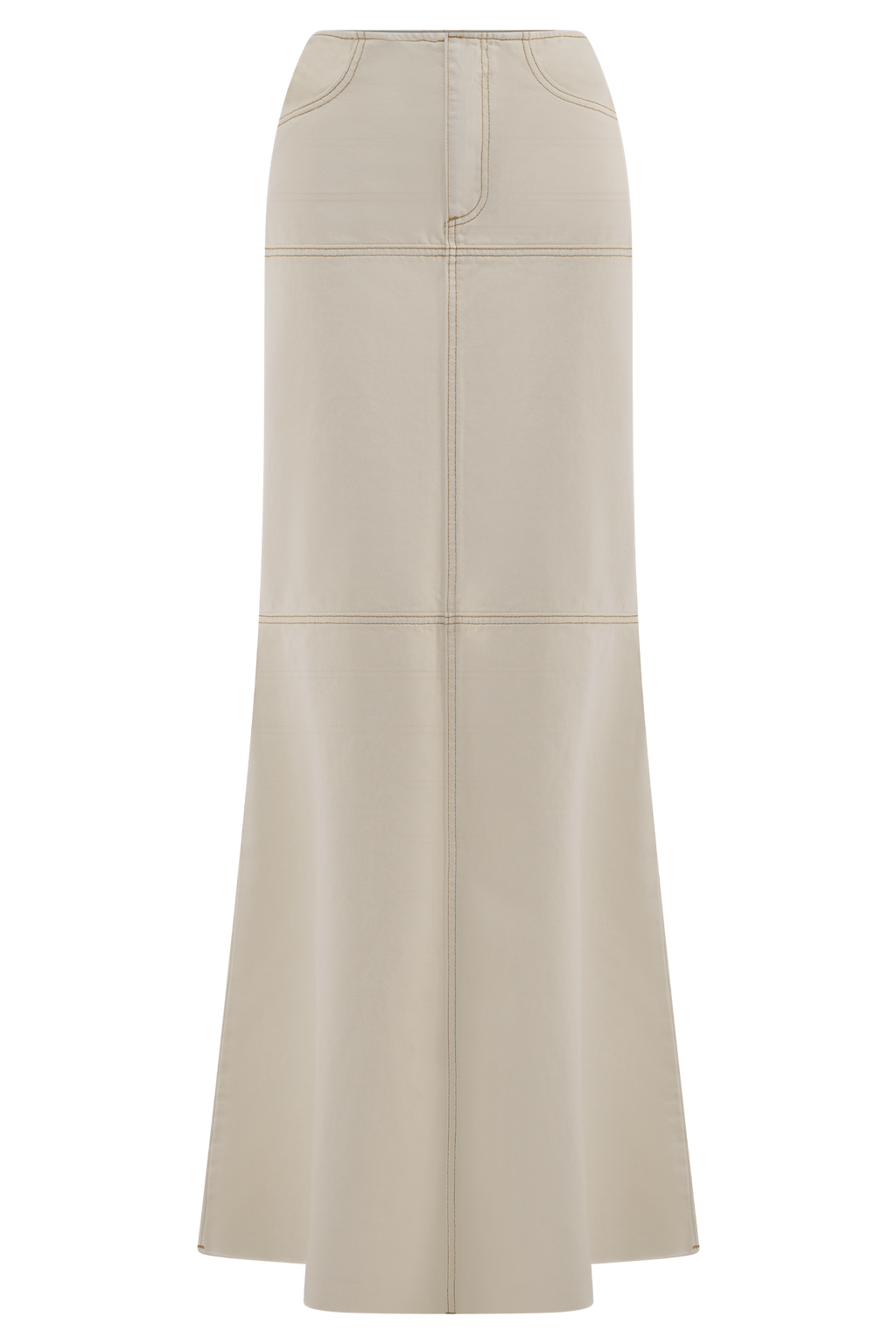 Loretta Denim Maxi Skirt - Ecru