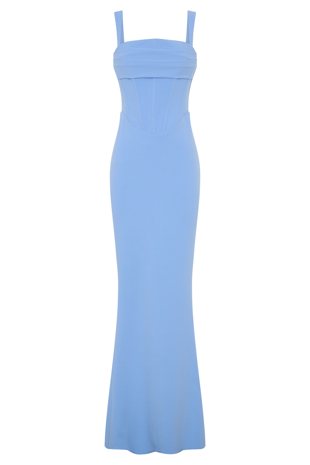 Luella Crepe Corset Maxi Dress - Cornflower Blue