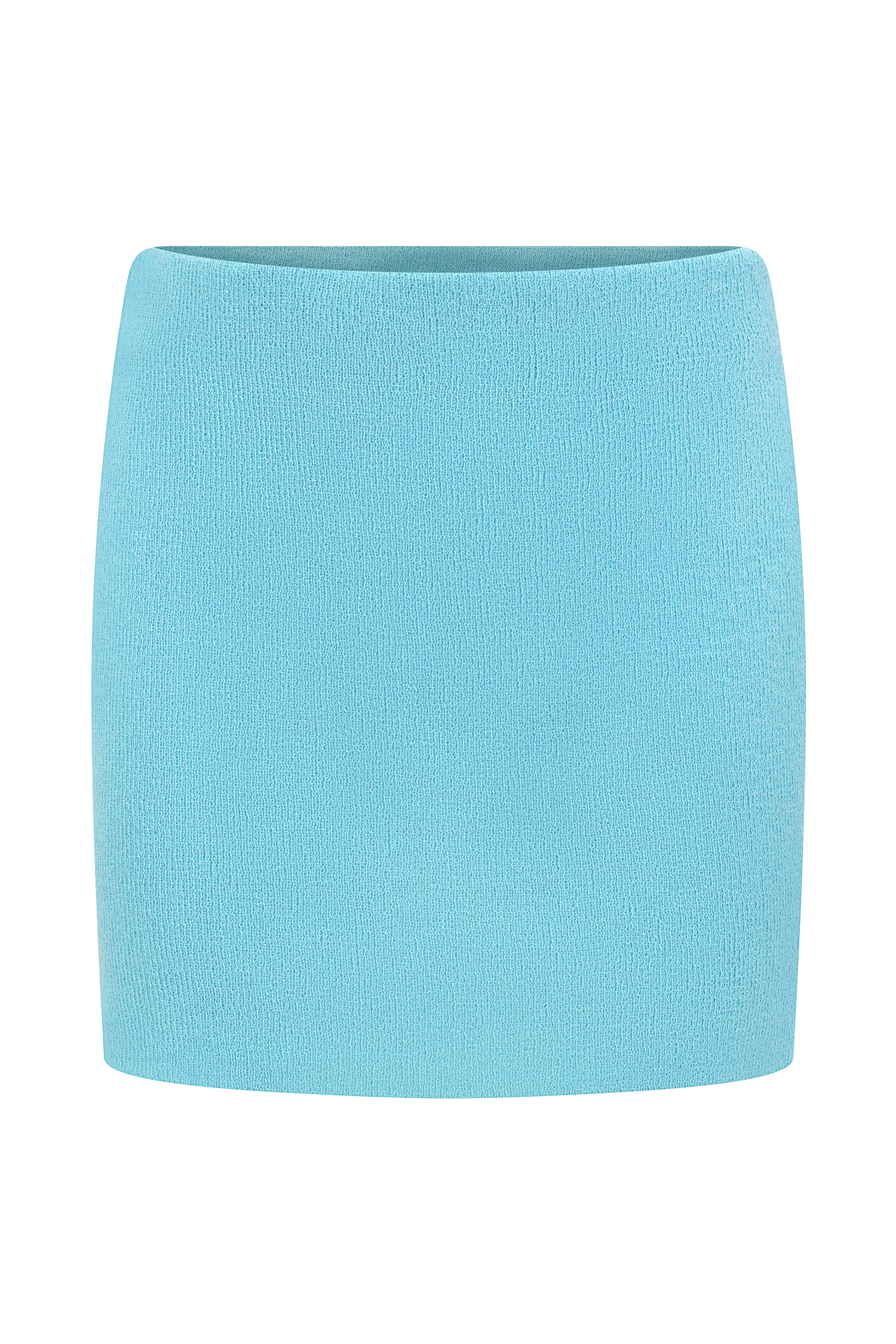 Esme Knit Mini Skirt - Cyan Blue