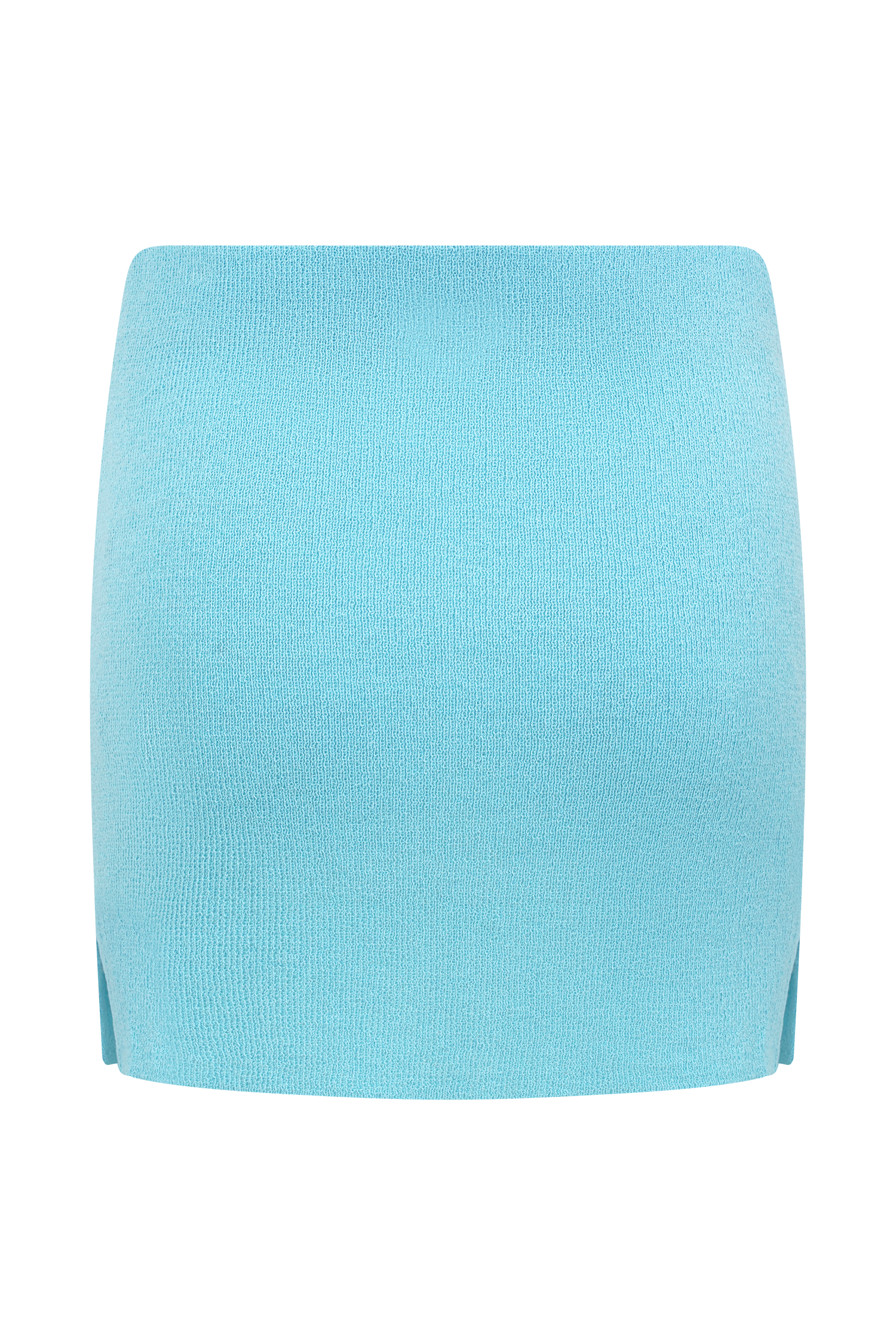 Esme Knit Mini Skirt - Cyan Blue