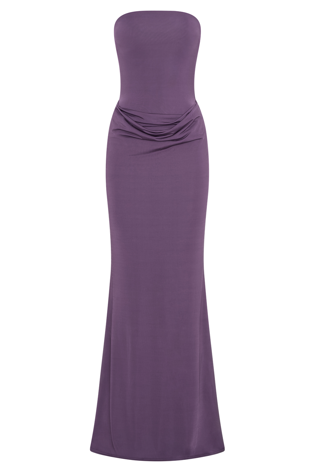 Madison Strapless Slinky Maxi Dress - Purple