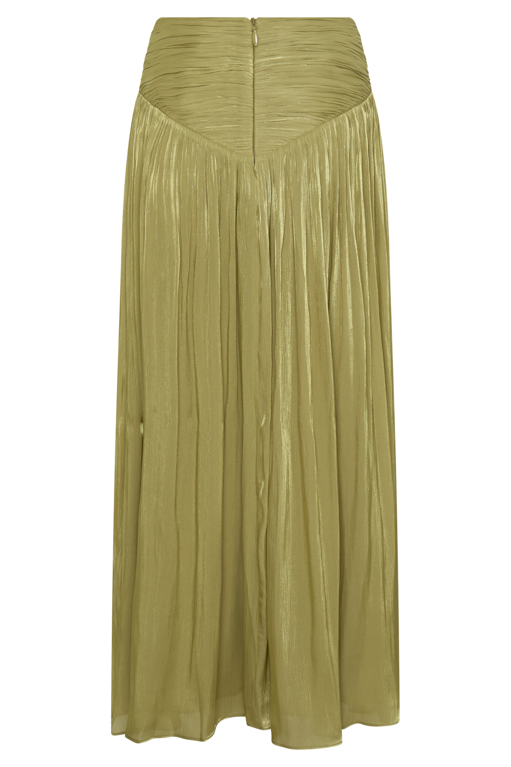 Makena Gathered Midi Skirt - Green