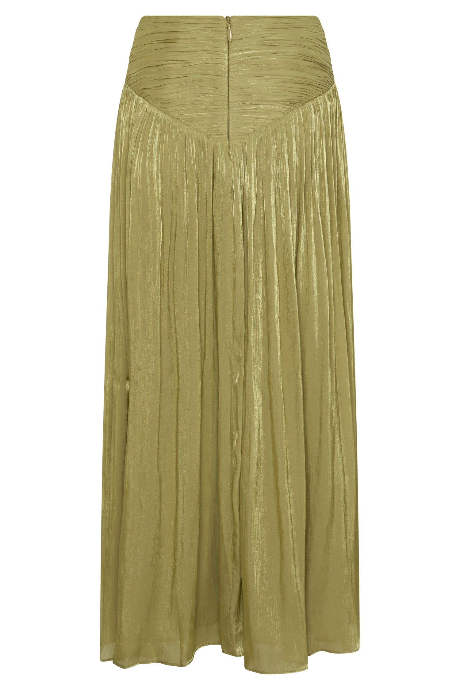 Makena Gathered Midi Skirt - Green