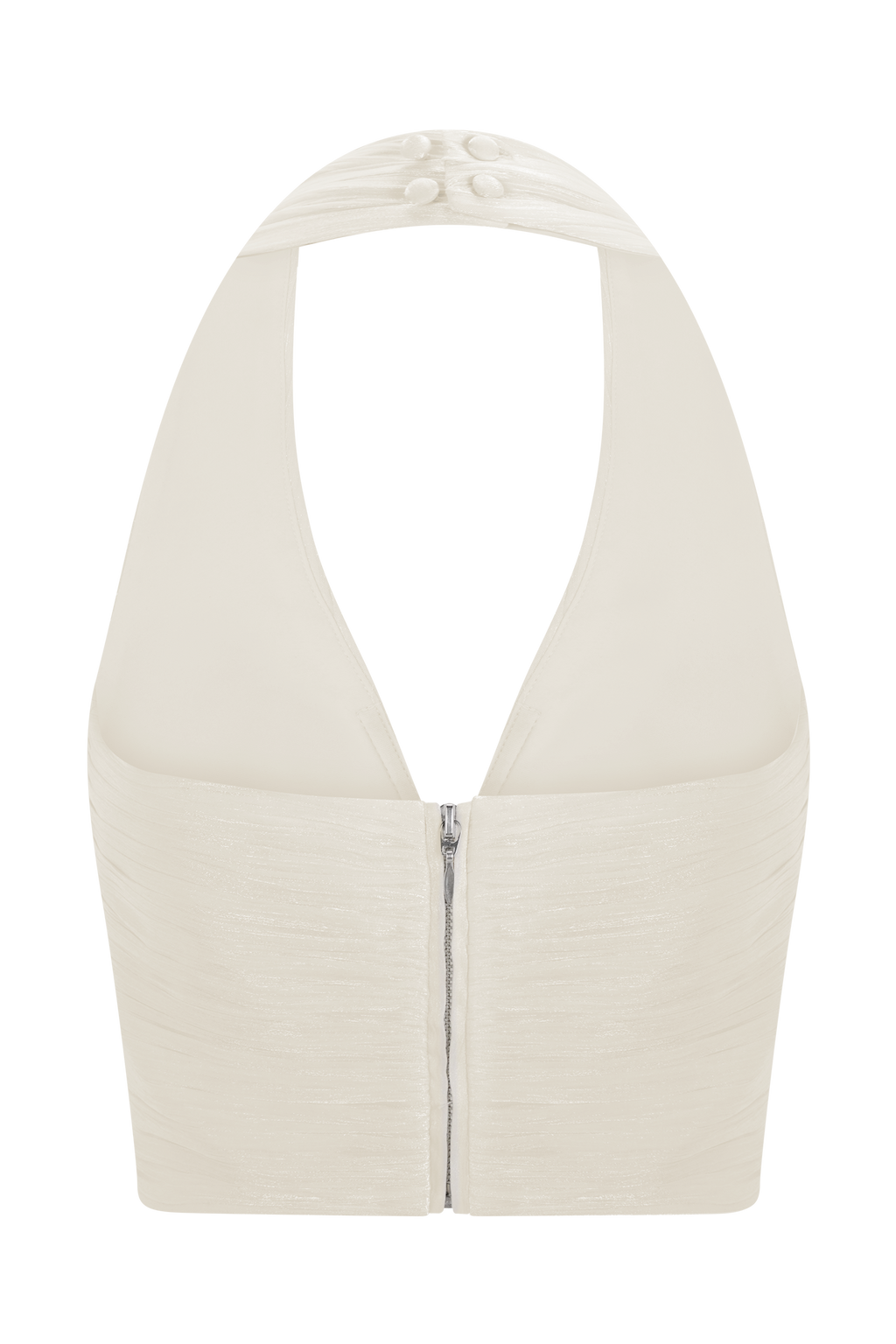 Makena Gathered V Neck Top - Opal White