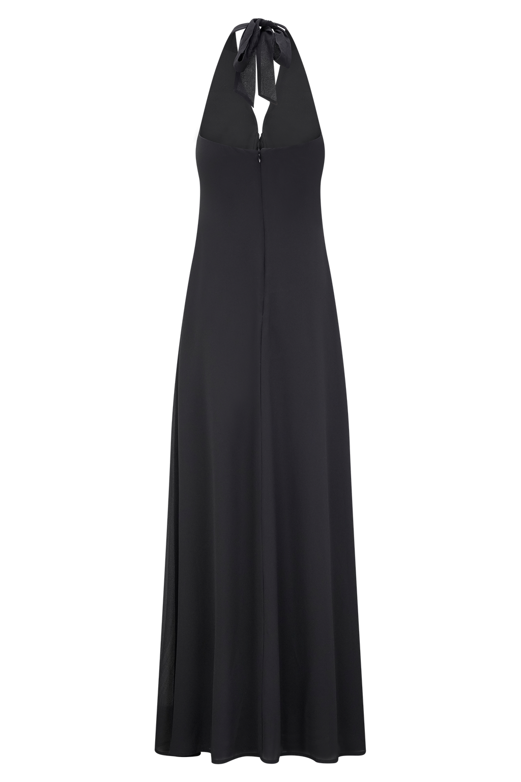 Malakhai Chiffon Halter Maxi Dress - Black