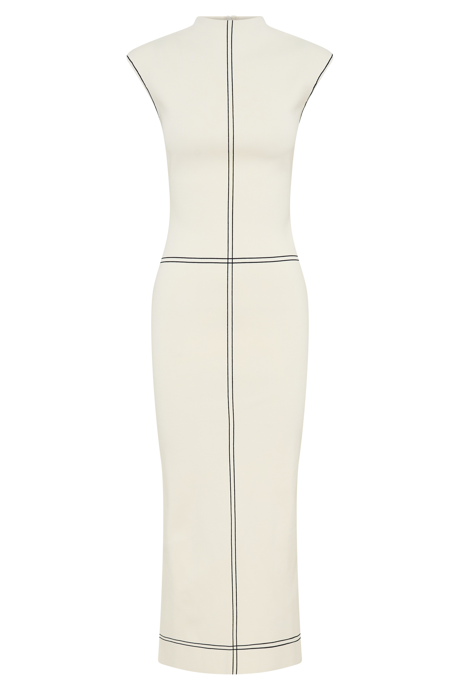 Malone Bandage Knit Midi Dress - Ivory