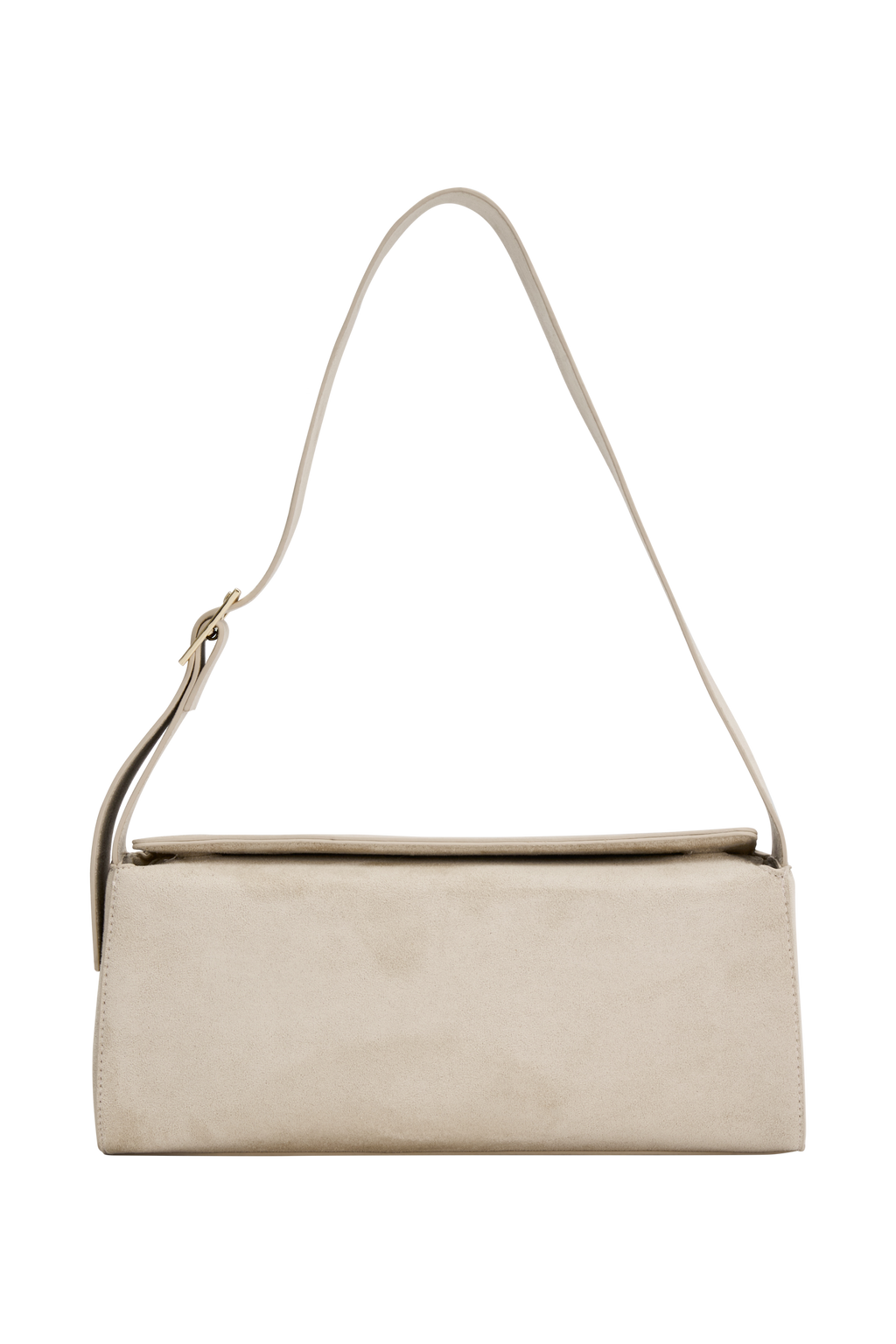 Maria Faux Suede Shoulder Bag - Stone