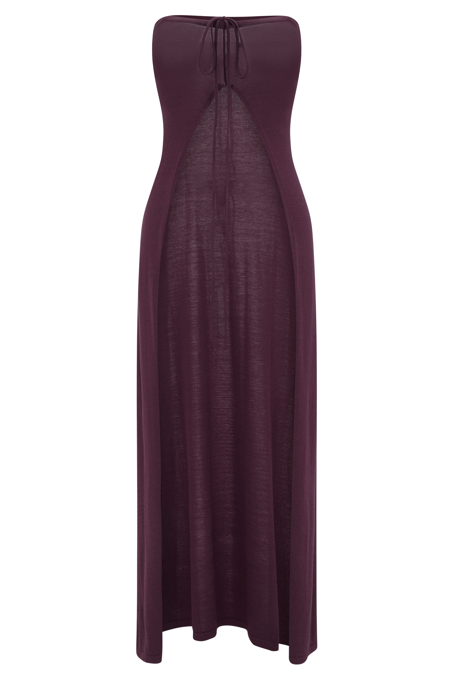 Marimae Long Knit Top - Plum