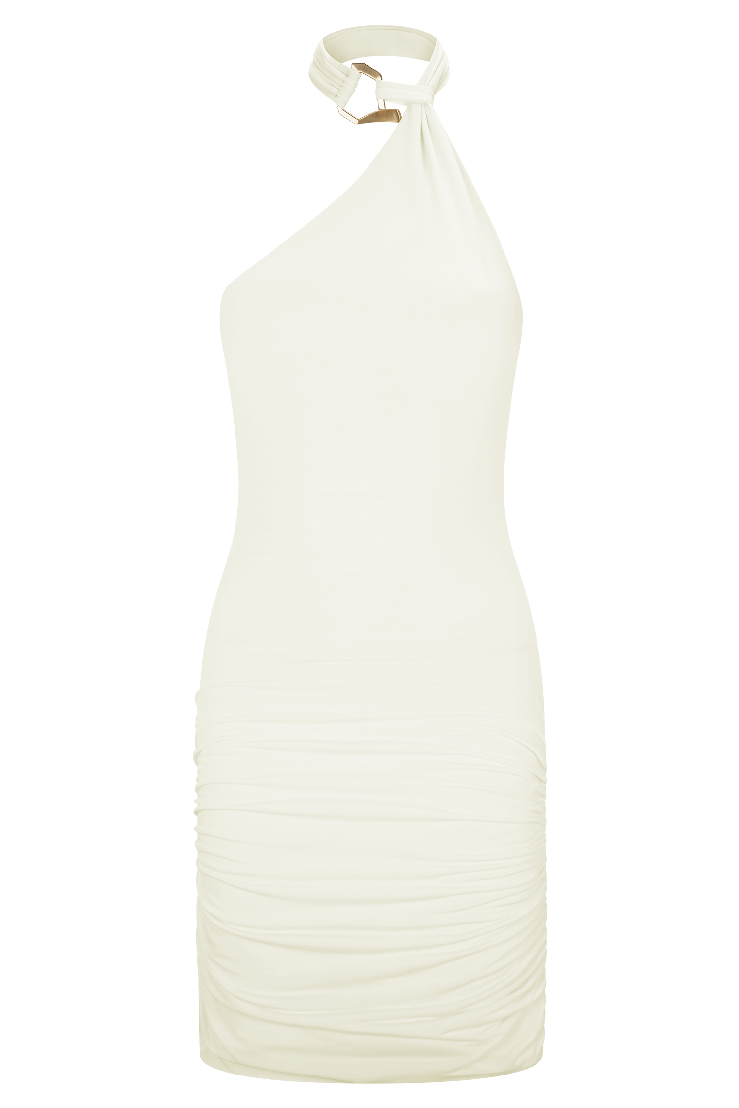 Mariposa Slinky Halter Mini Dress - Ivory