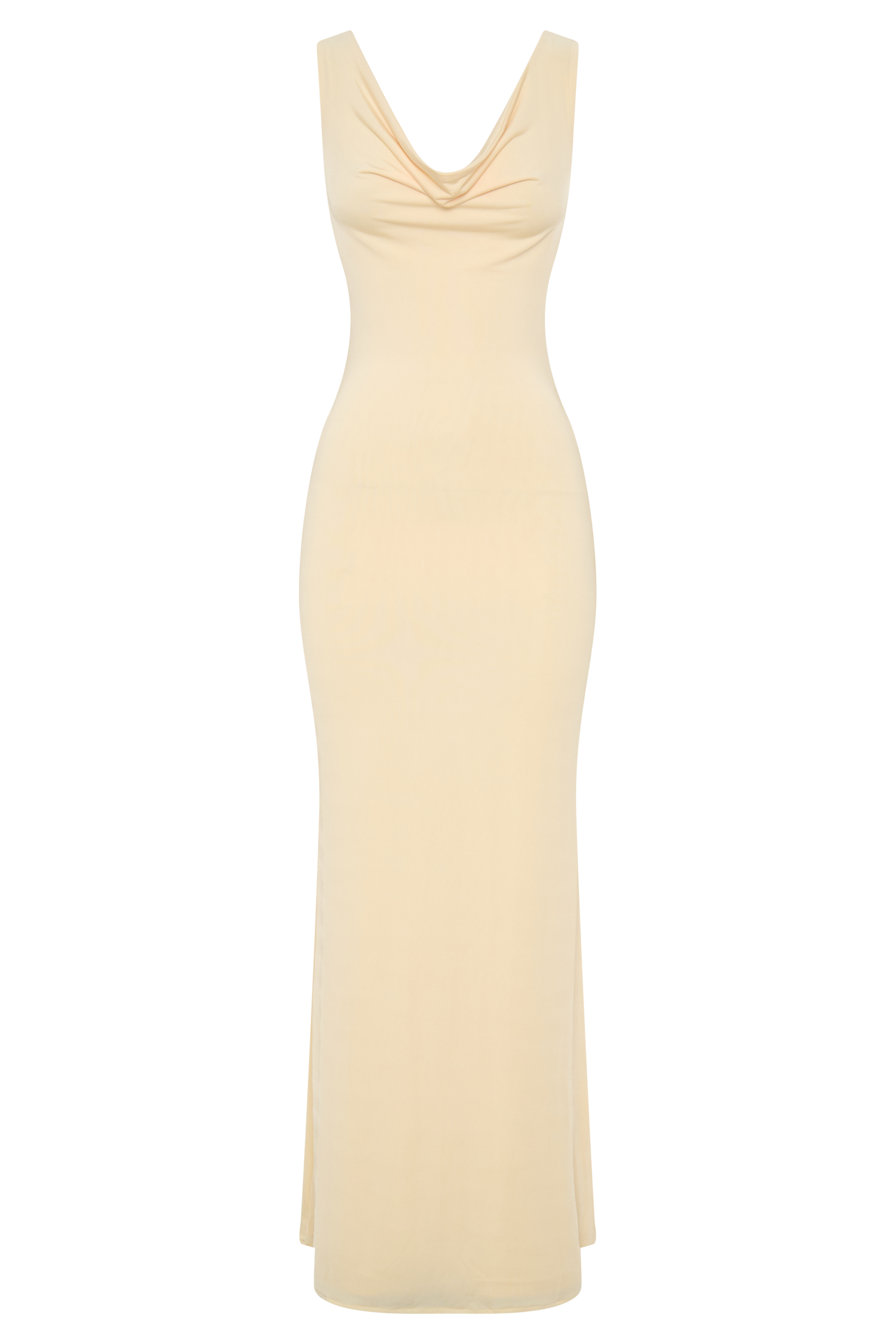 Marta Slinky Cowl Maxi Dress - Lemon