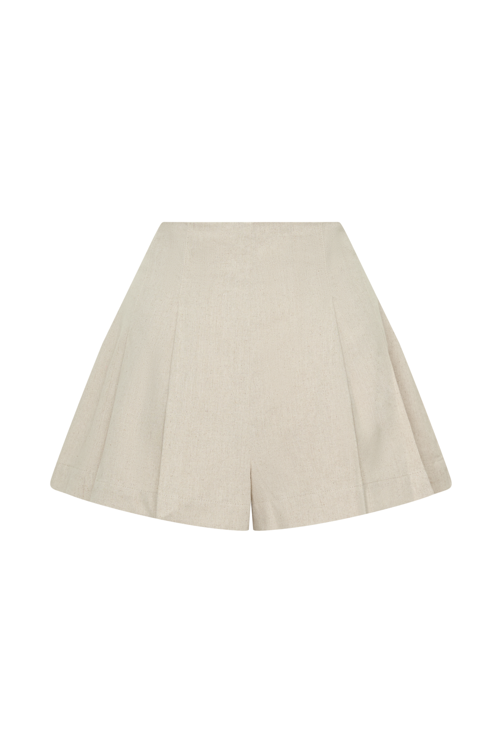 Martine Pleated Linen Short - Natural