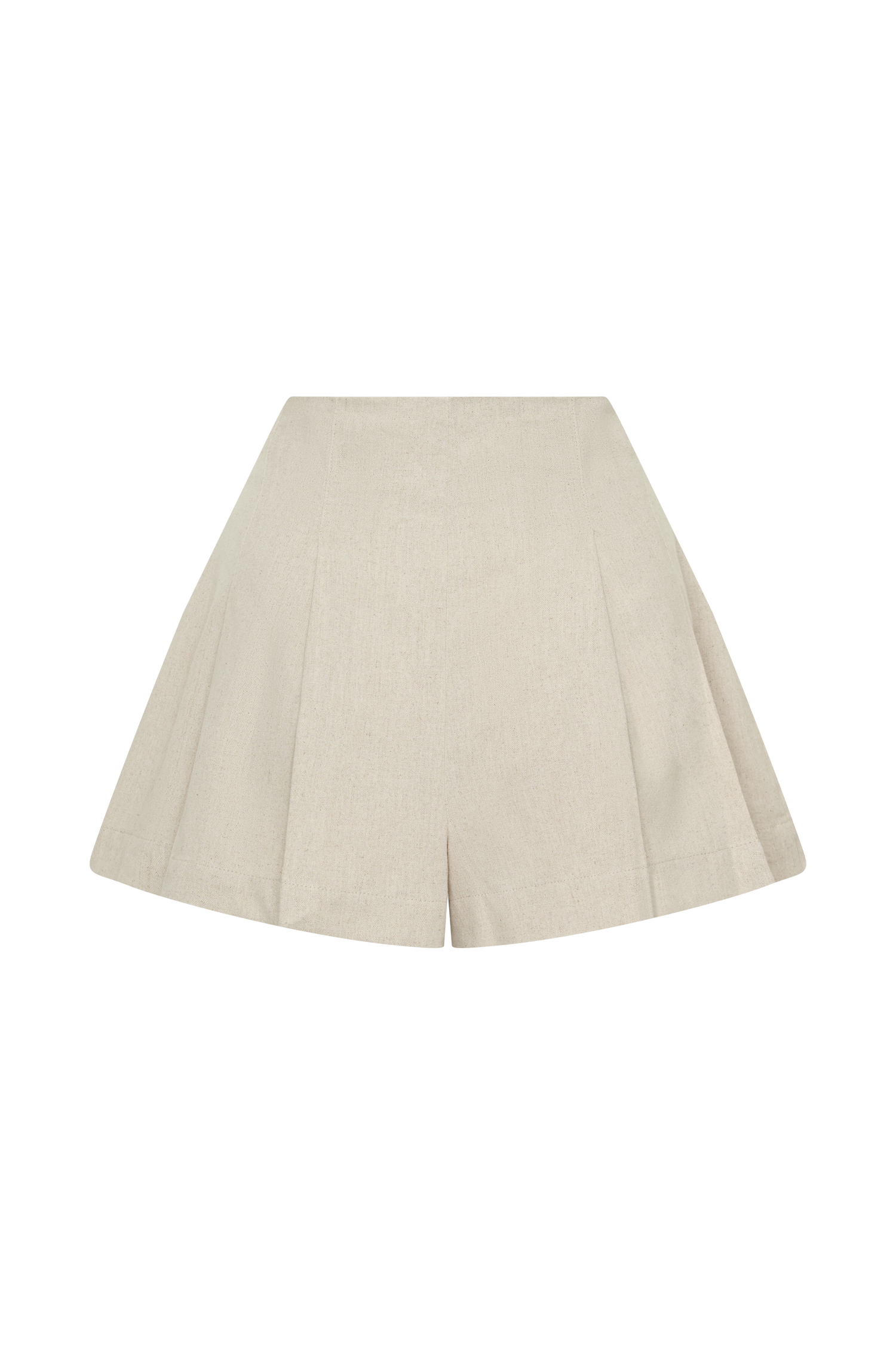 Martine Pleated Linen Short - Natural