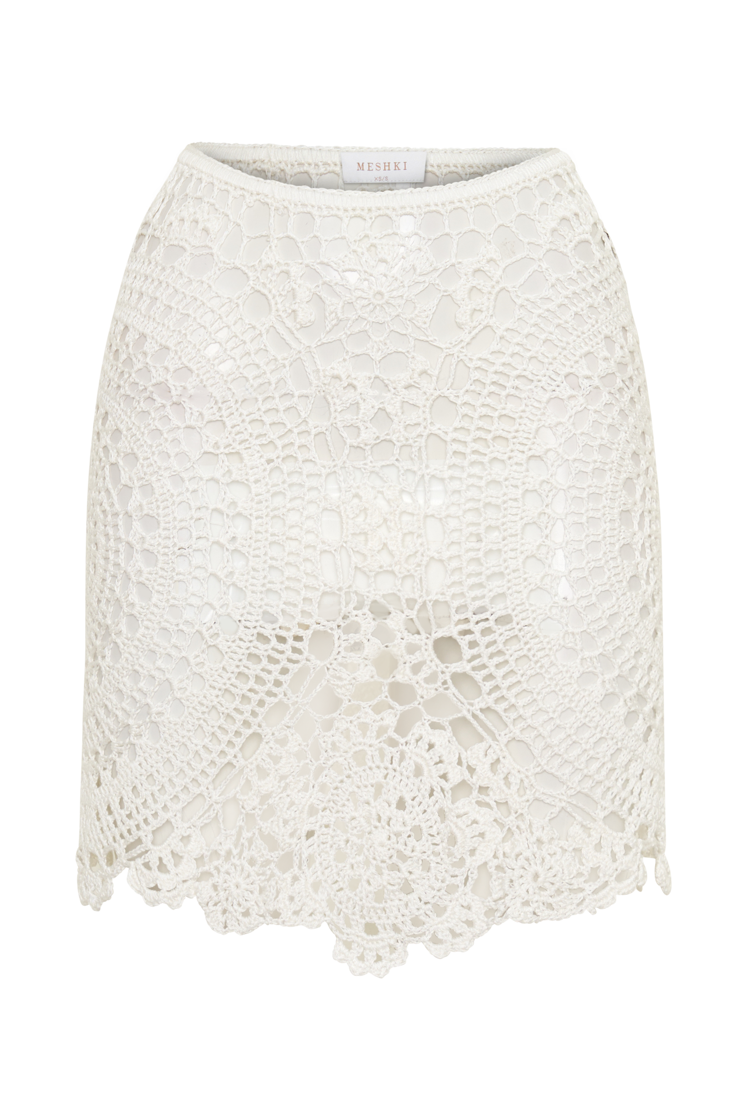 Marvin Crochet Mini Skirt - Ivory