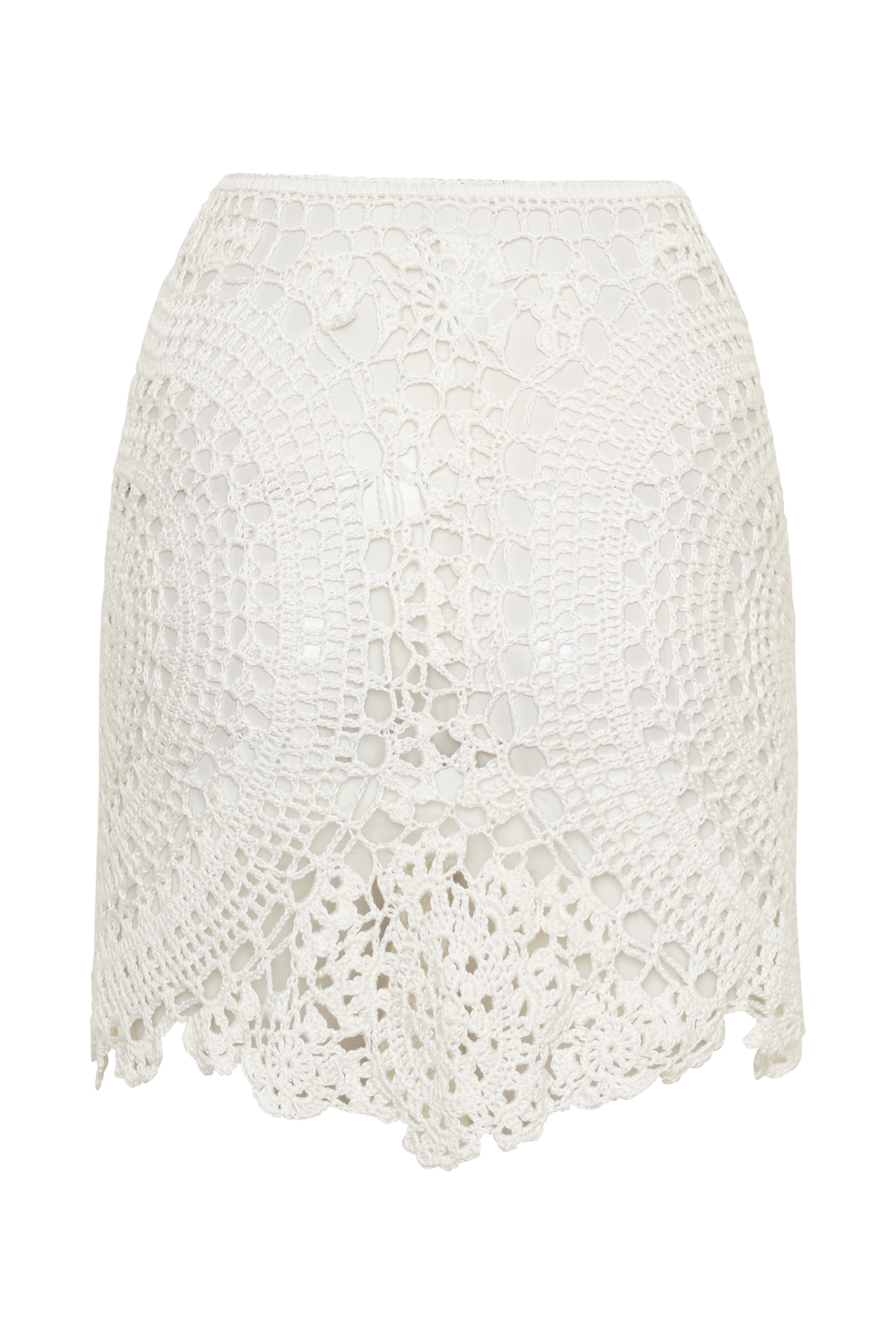 Marvin Crochet Mini Skirt - Ivory