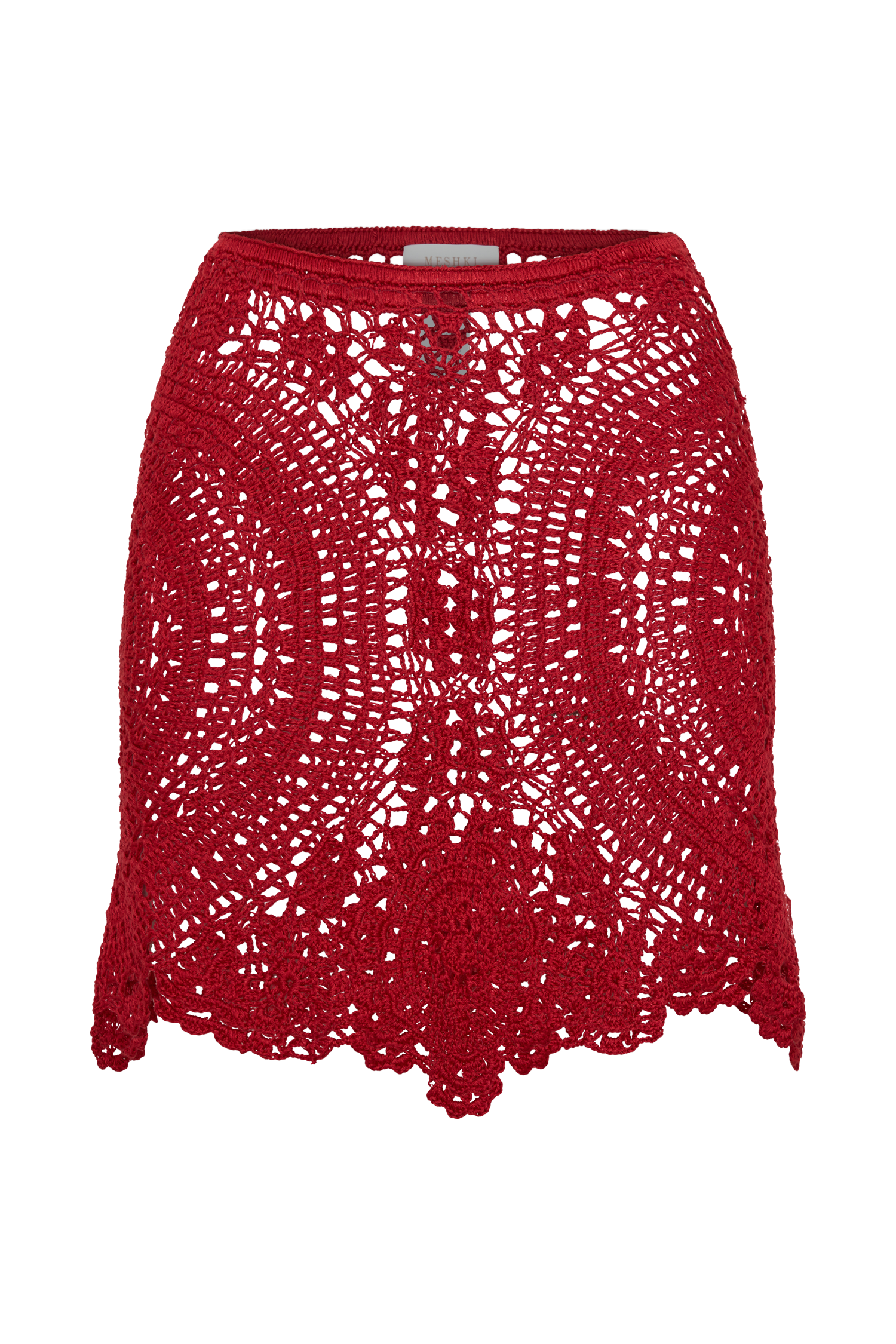 Marvin Crochet Mini Skirt - Red