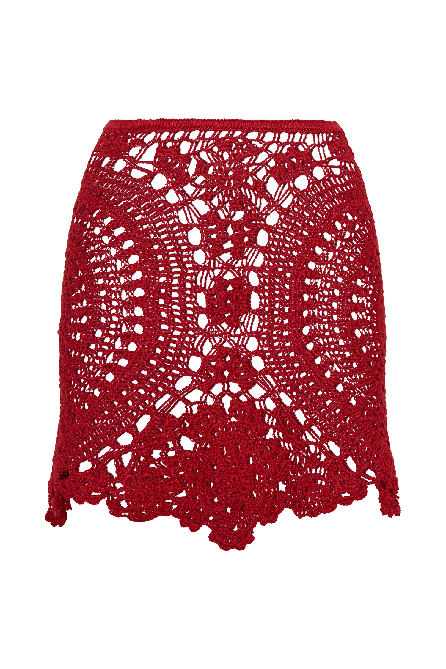 Marvin Crochet Mini Skirt - Red