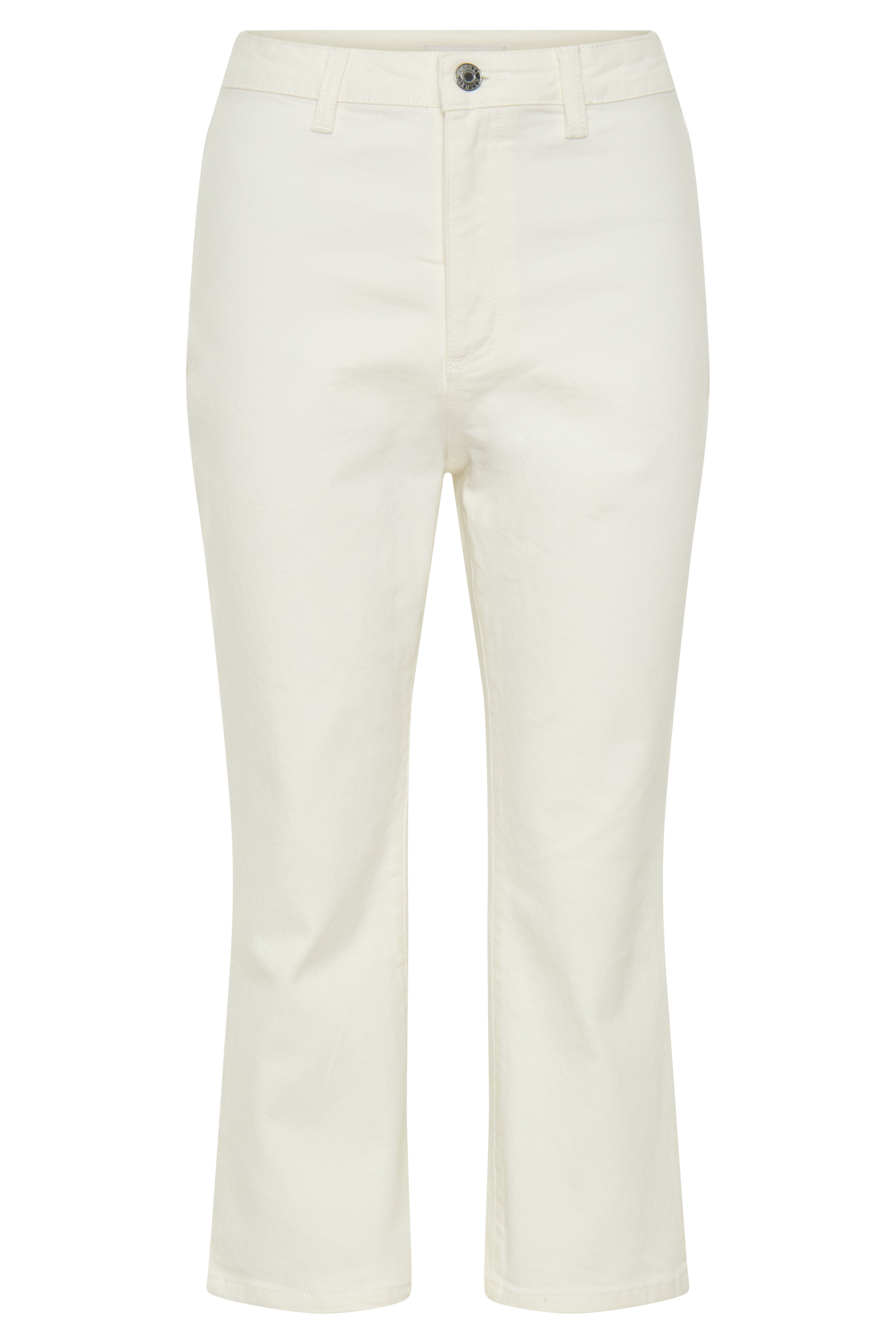 Mary Denim Capris - White