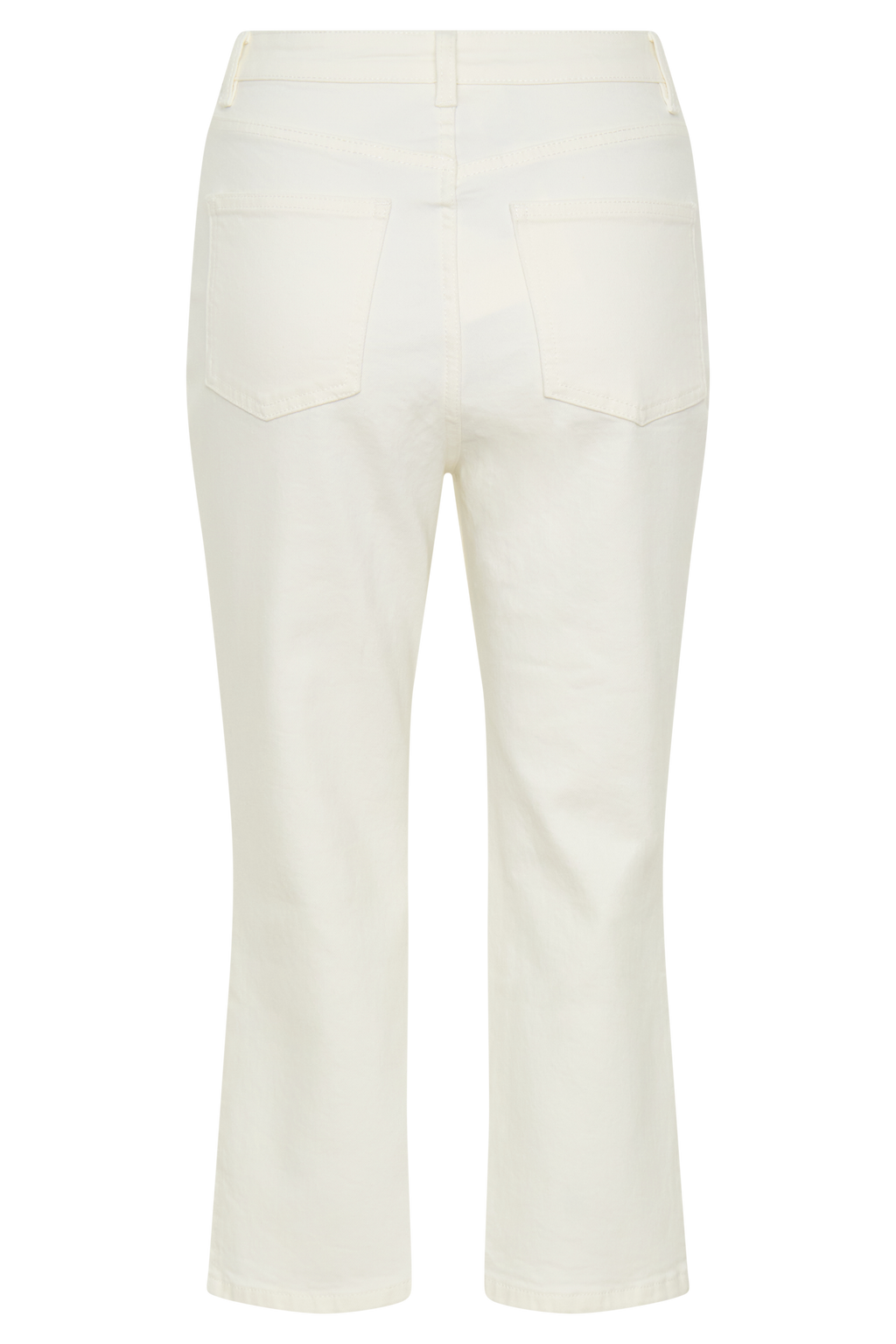 Mary Denim Capris - White