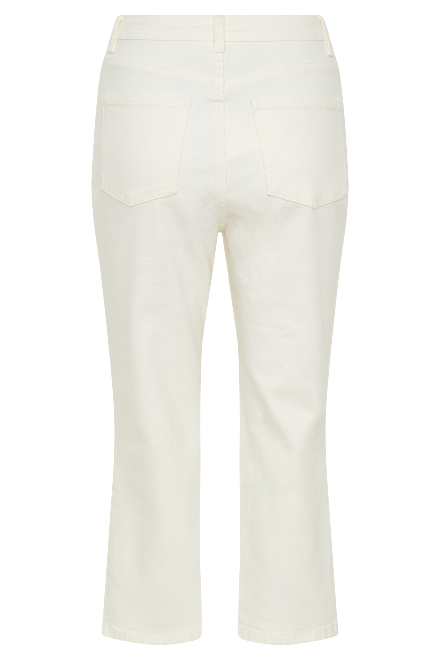 Mary Denim Capris - White