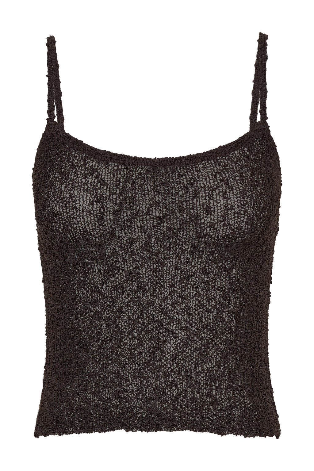 Mattais Boucle Knit Top - Dark Chocolate