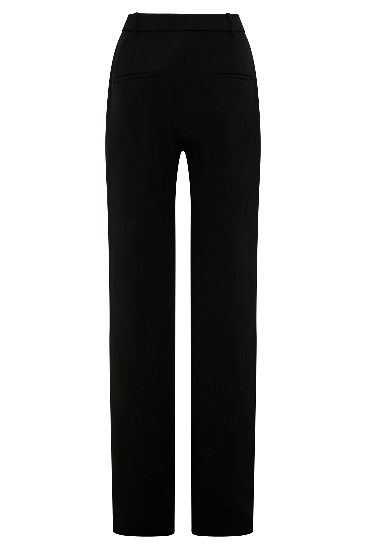 Maude Crepe Straight Leg Pants - Black