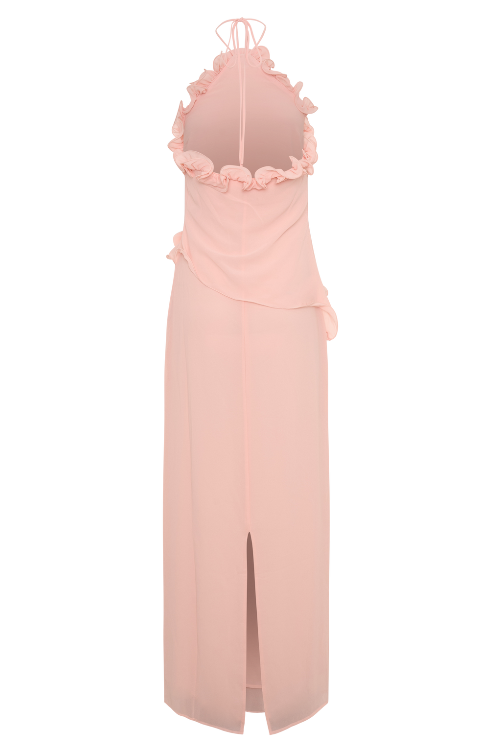 Melissa Chiffon Flower Maxi Dress - Baby Pink