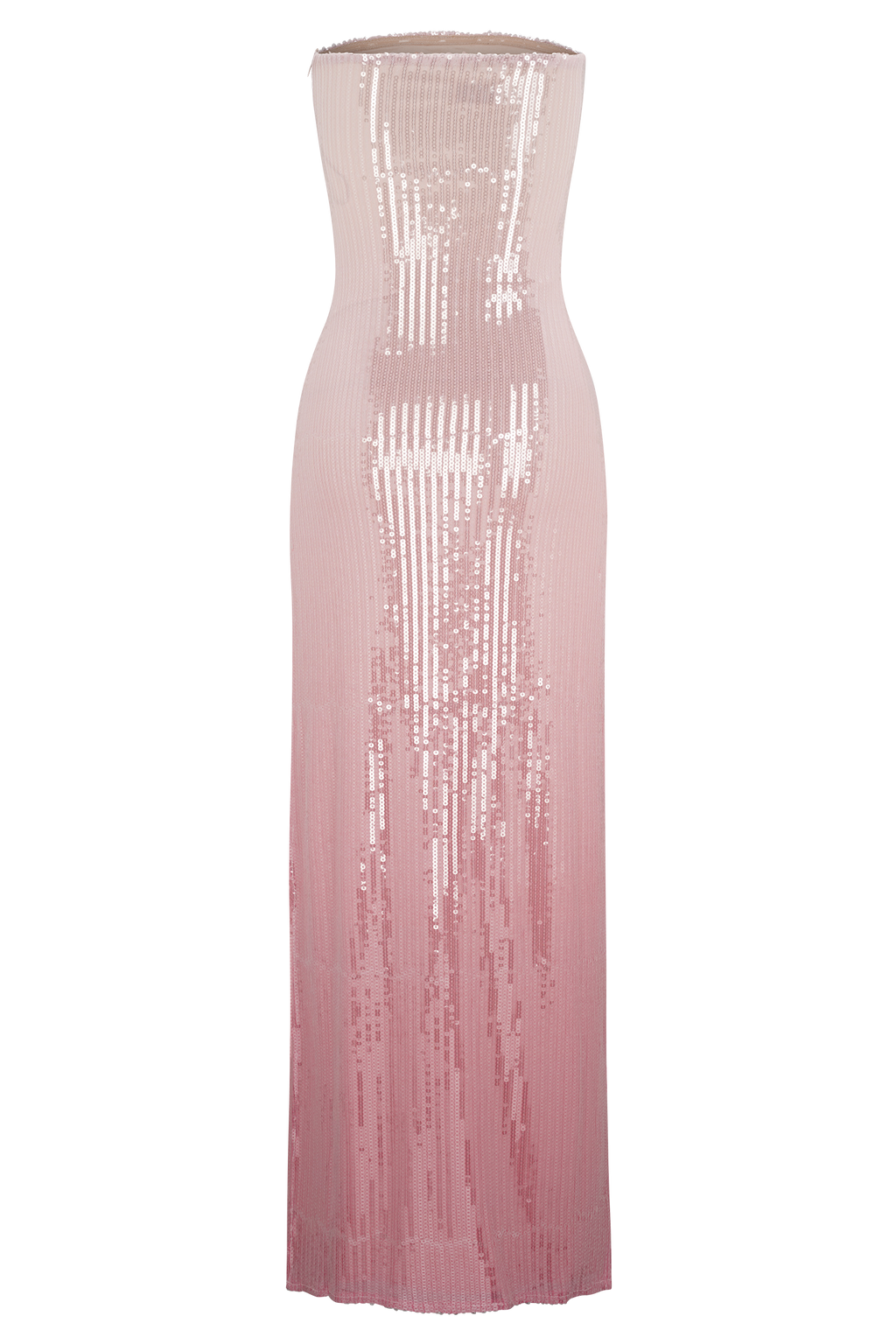 Miranda Strapless Sequin Maxi Dress - Ombre Pink