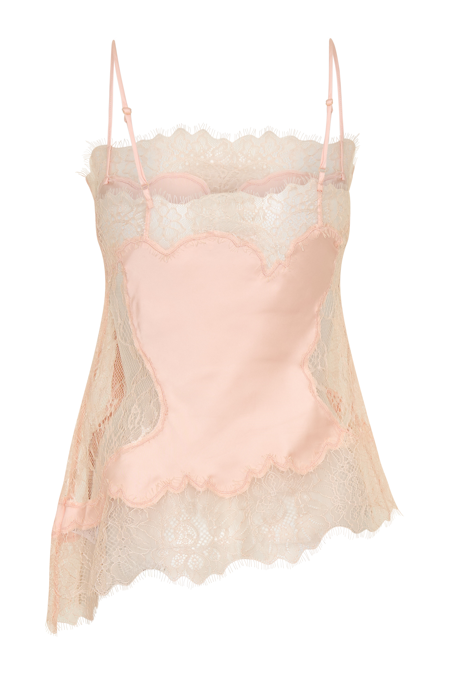 Miriam Satin & Lace Camisole - Peach