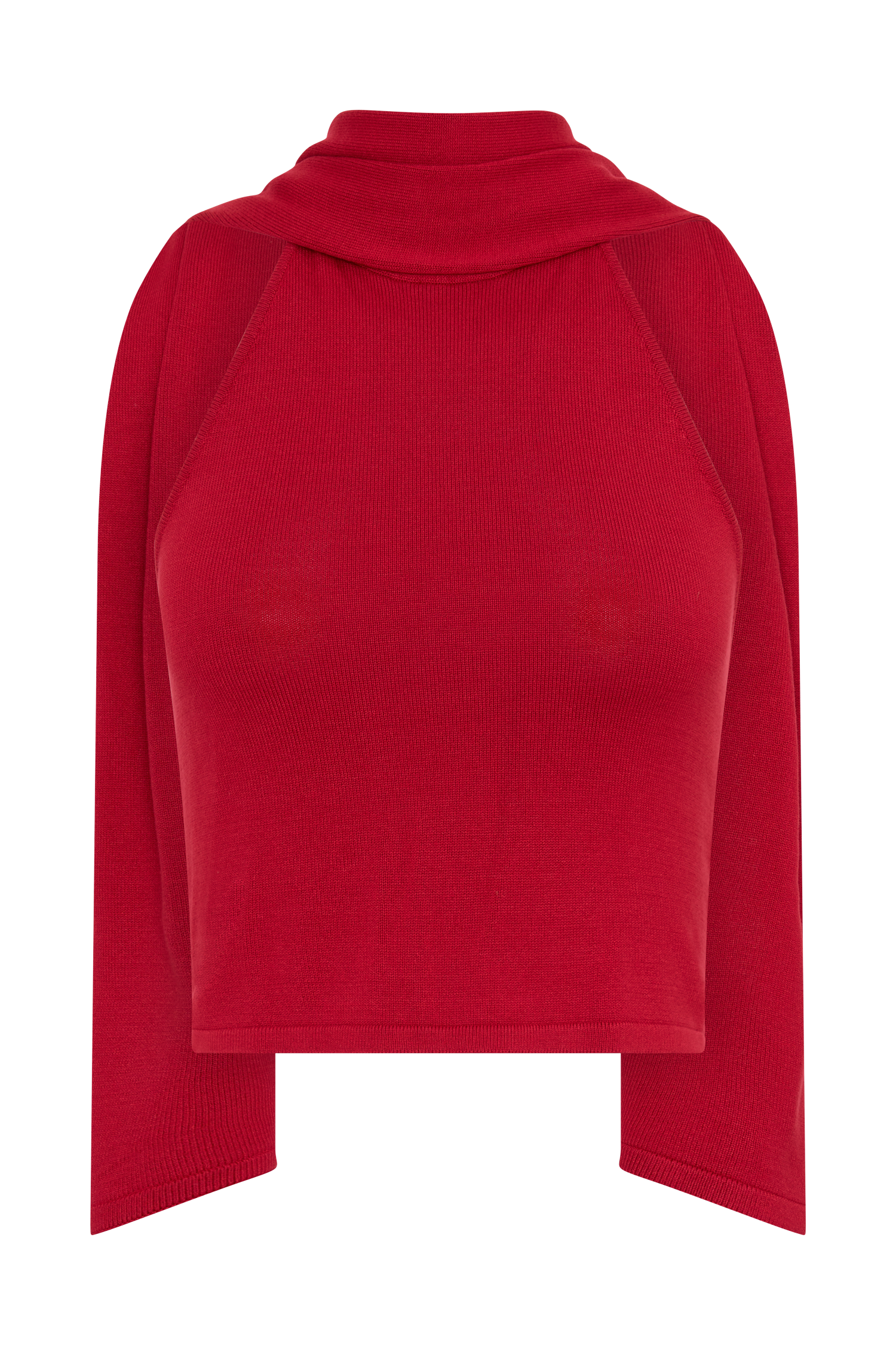 Misty Halter Backless Knit Top - Red
