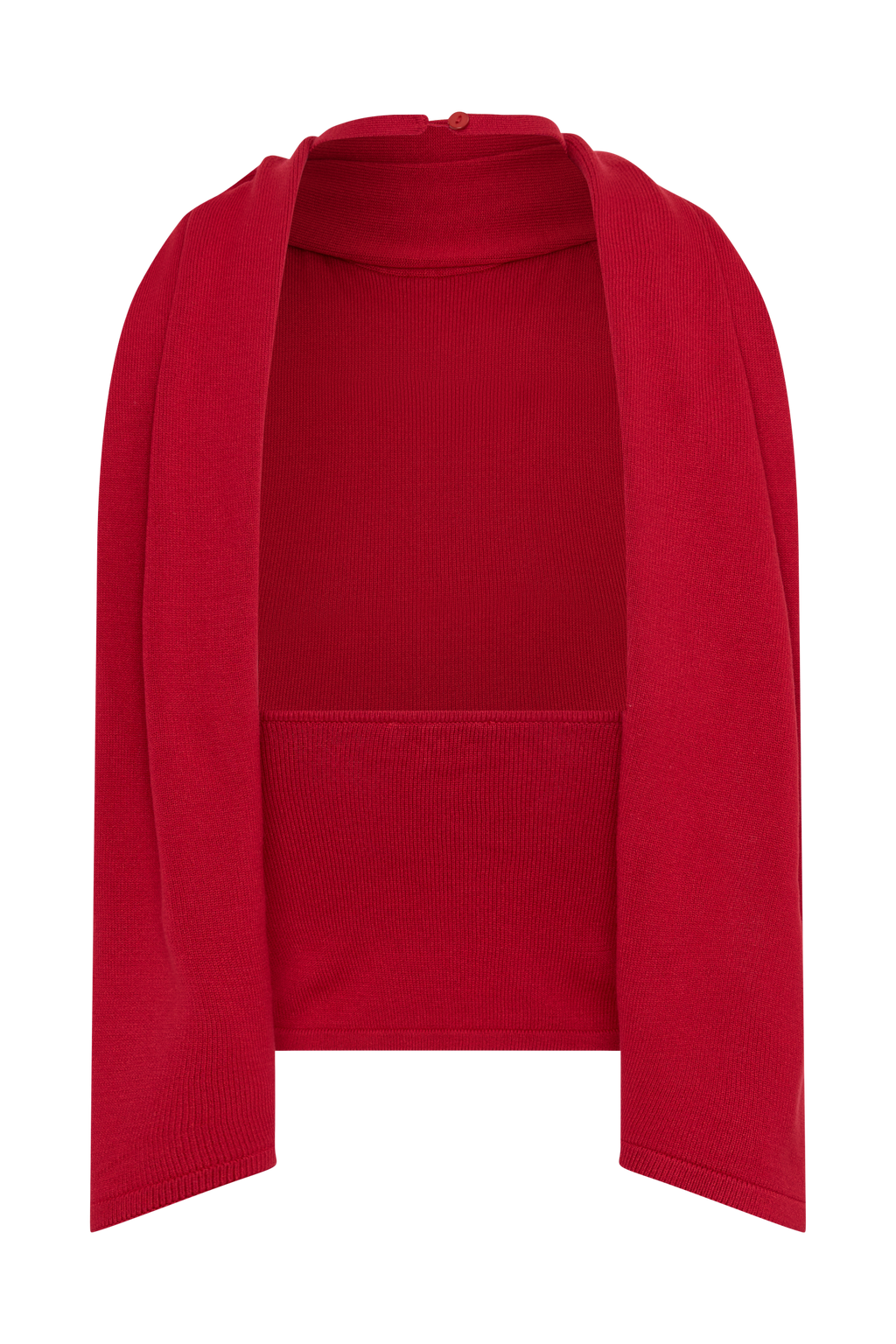 Misty Halter Backless Knit Top - Red