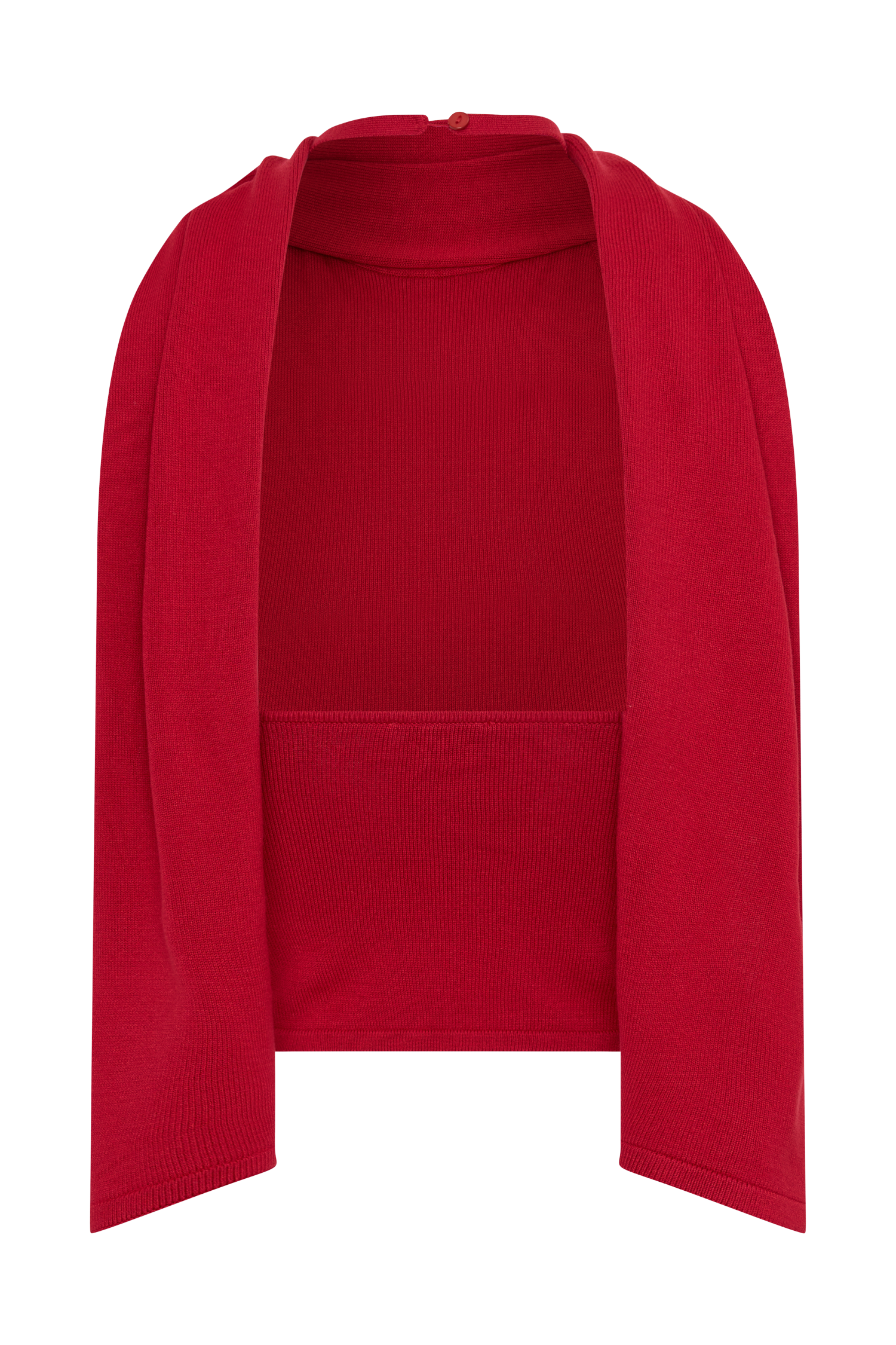 Misty Halter Backless Knit Top - Red