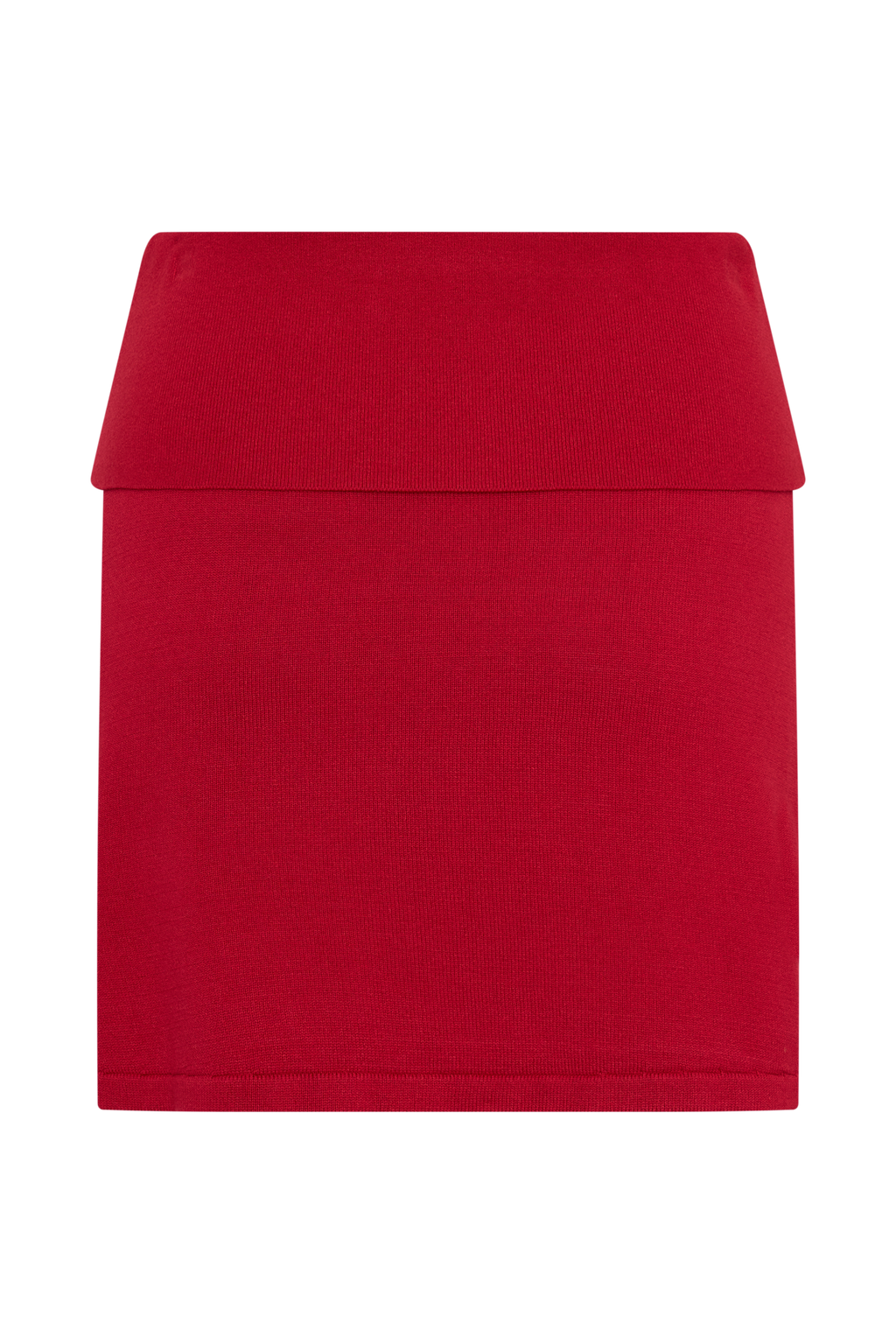 Misty Mid Rise Knit Mini Skirt - Red
