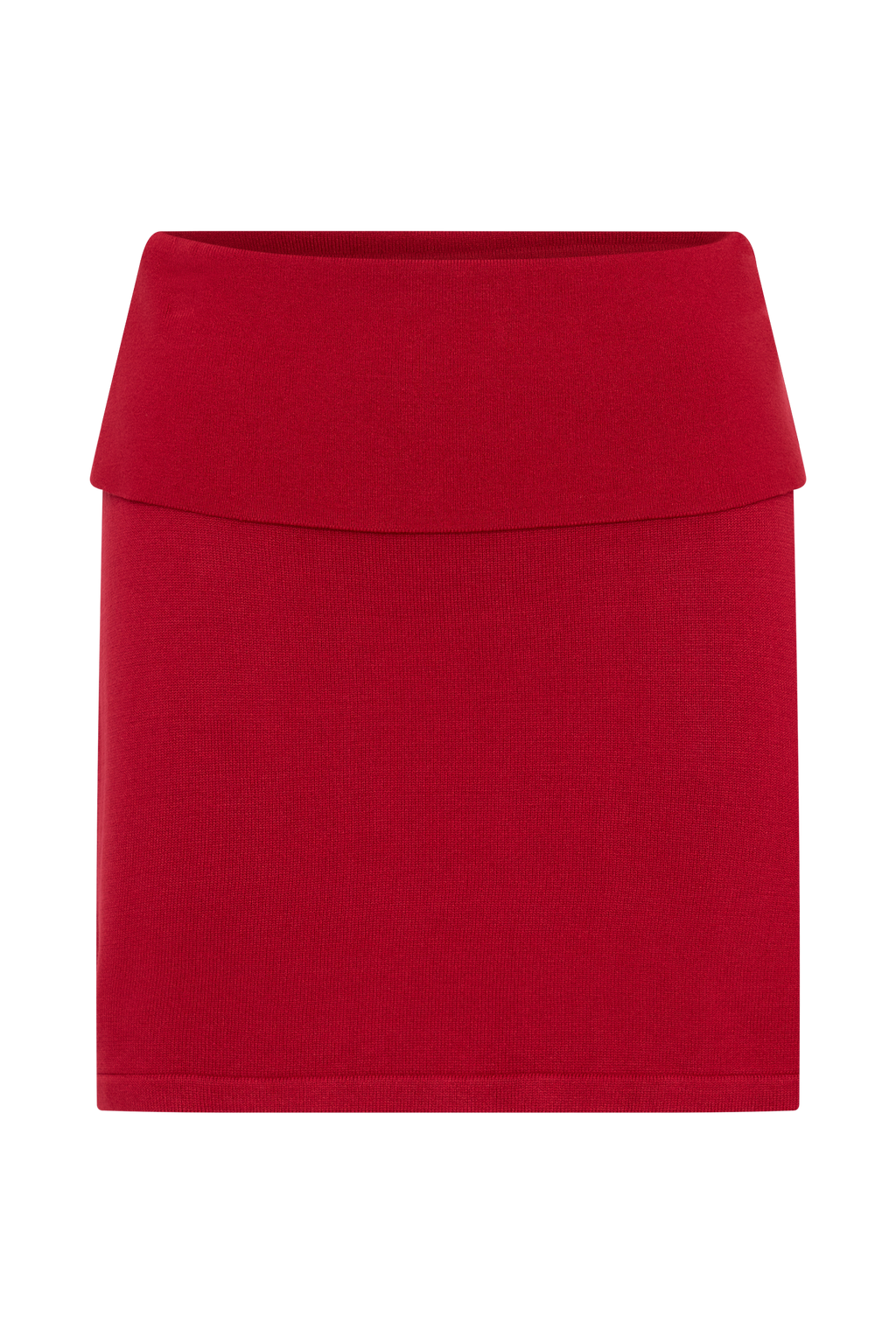 Misty Mid Rise Knit Mini Skirt - Red