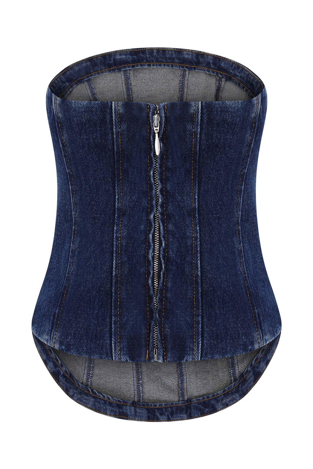 Monte Strapless Diamante Denim Corset - Midnight Blue