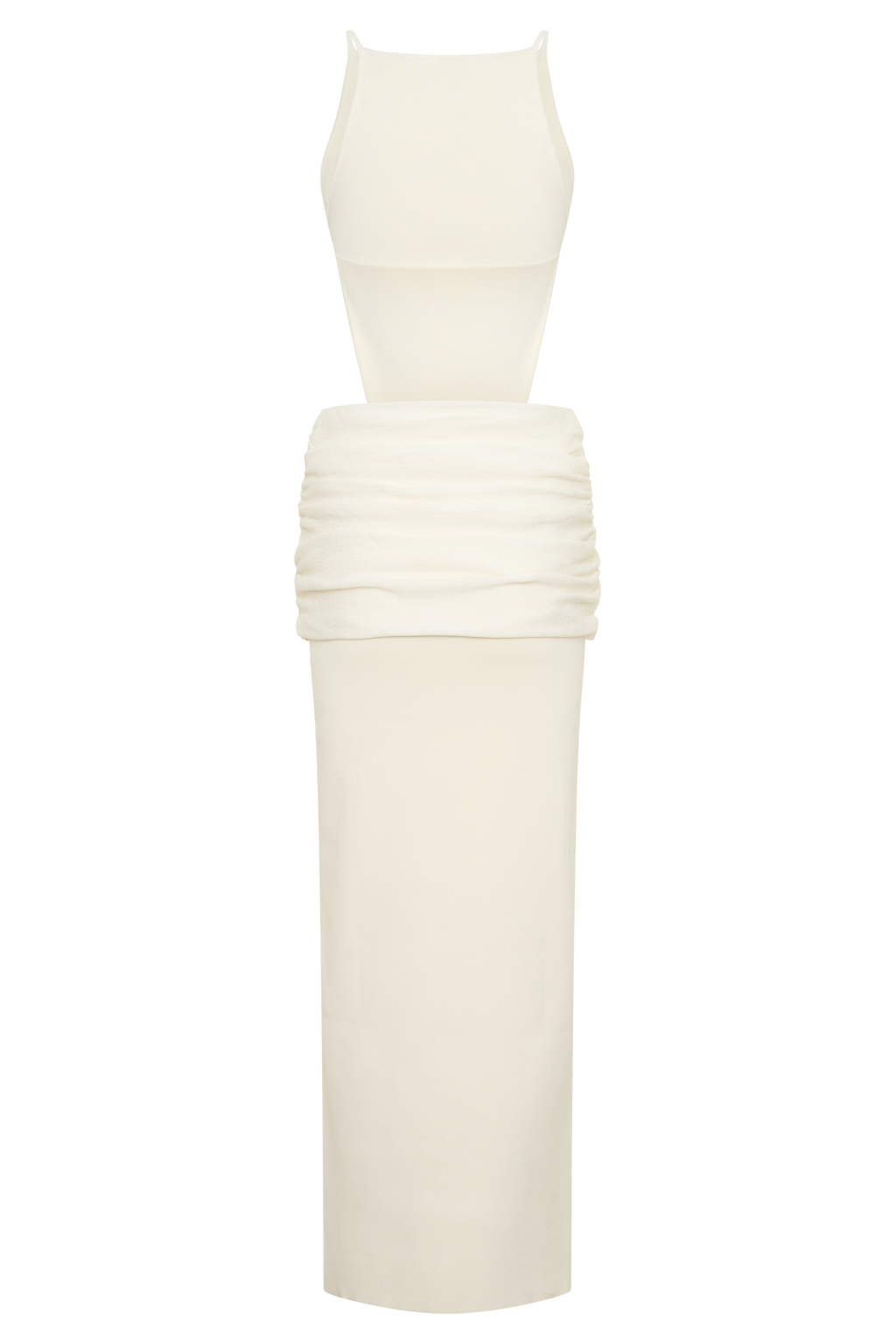 Nathaelie Sleeveless Maxi Dress - White