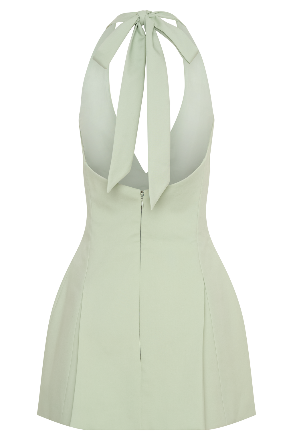 Nelly Halter Neck Cotton Mini Dress - Sage