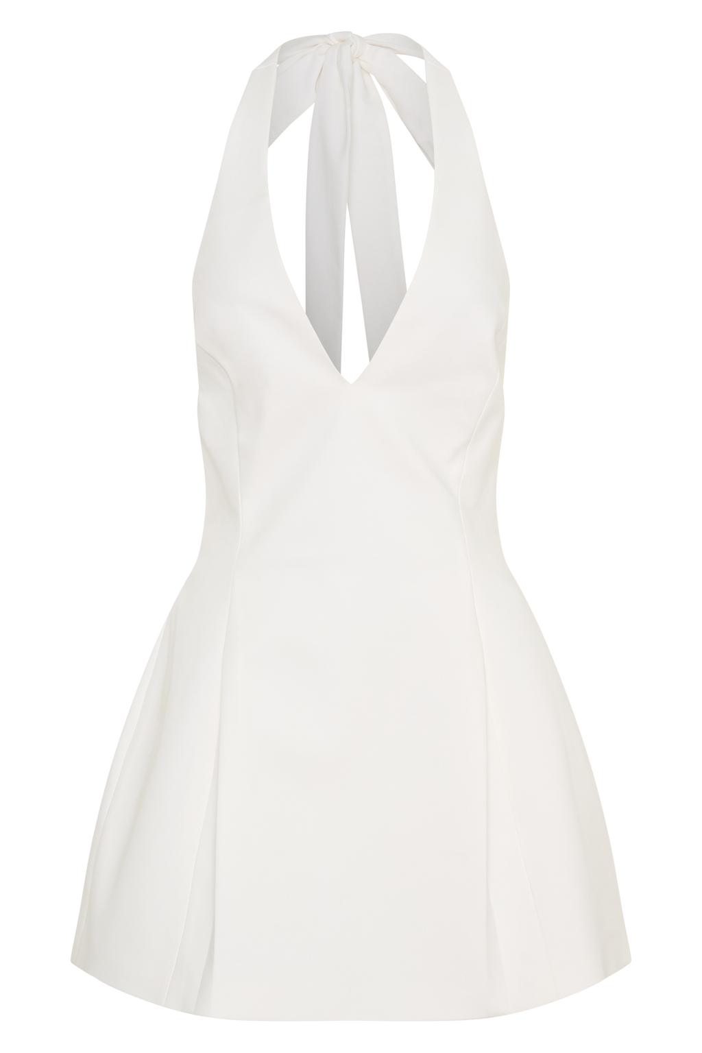 Nelly Halter Neck Cotton Mini Dress - White