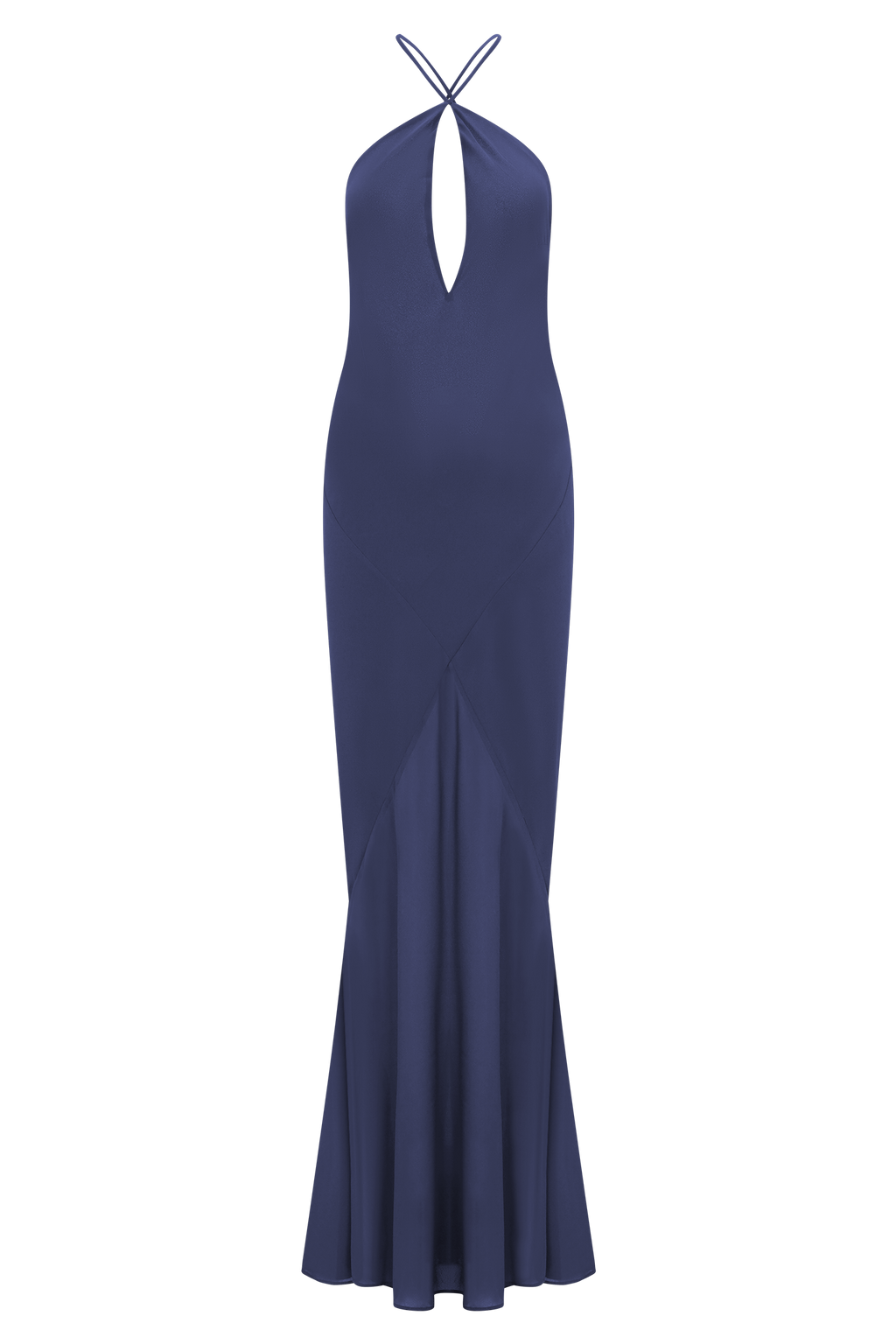 Nerea Slip Halter Maxi Dress - Purple Ink