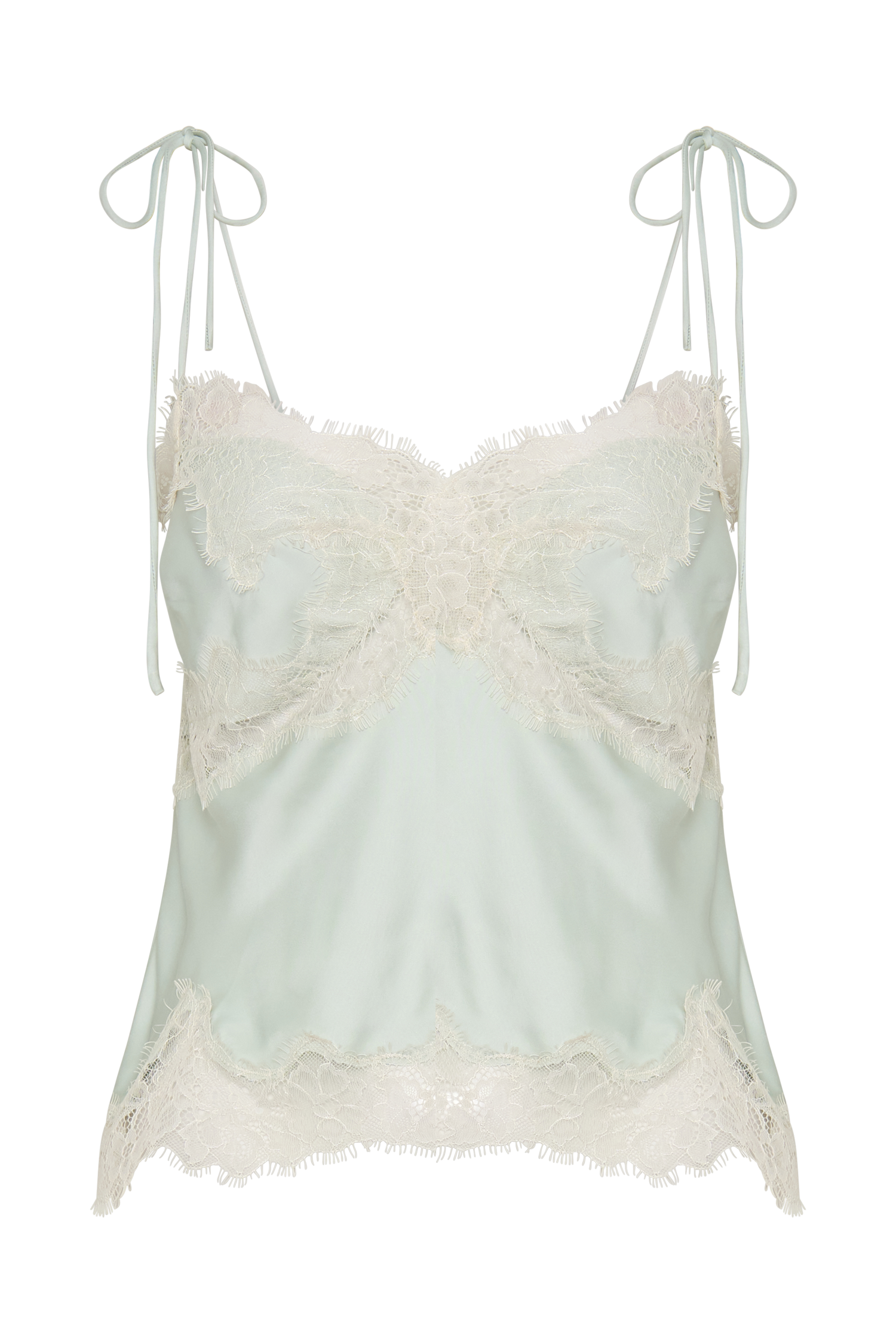 Nina Satin And Lace Camisole - Sage