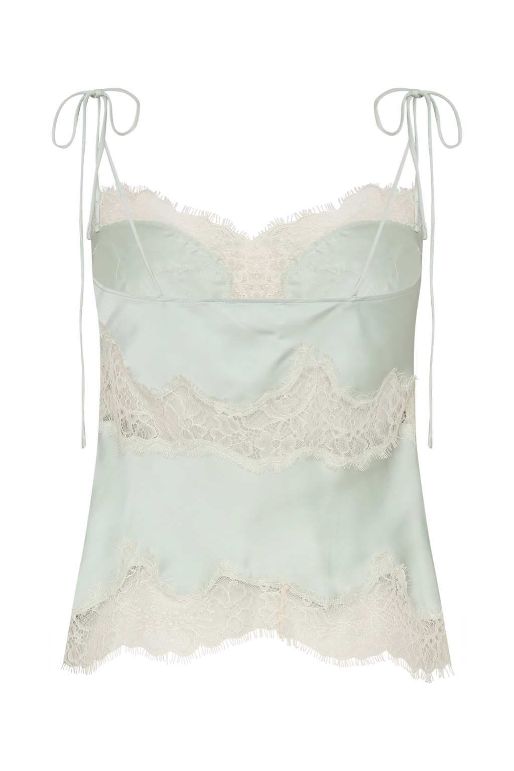 Nina Satin And Lace Camisole - Sage