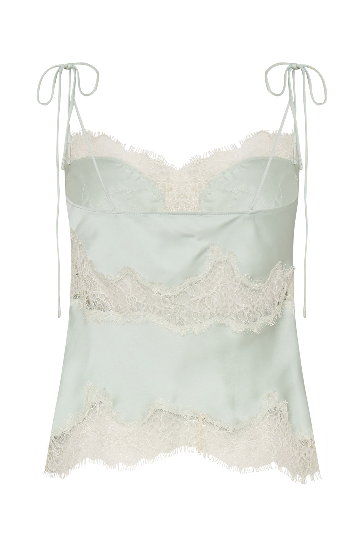 Nina Satin And Lace Camisole - Sage