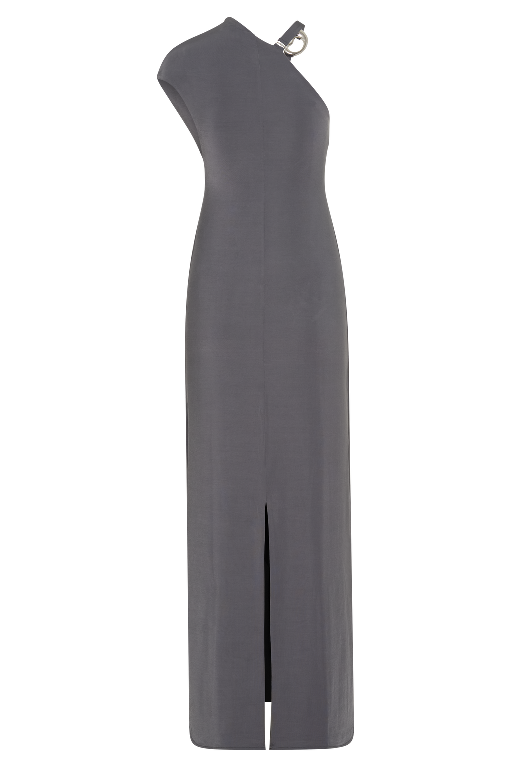Oden Slinky Maxi Dress With Hardware - Grey