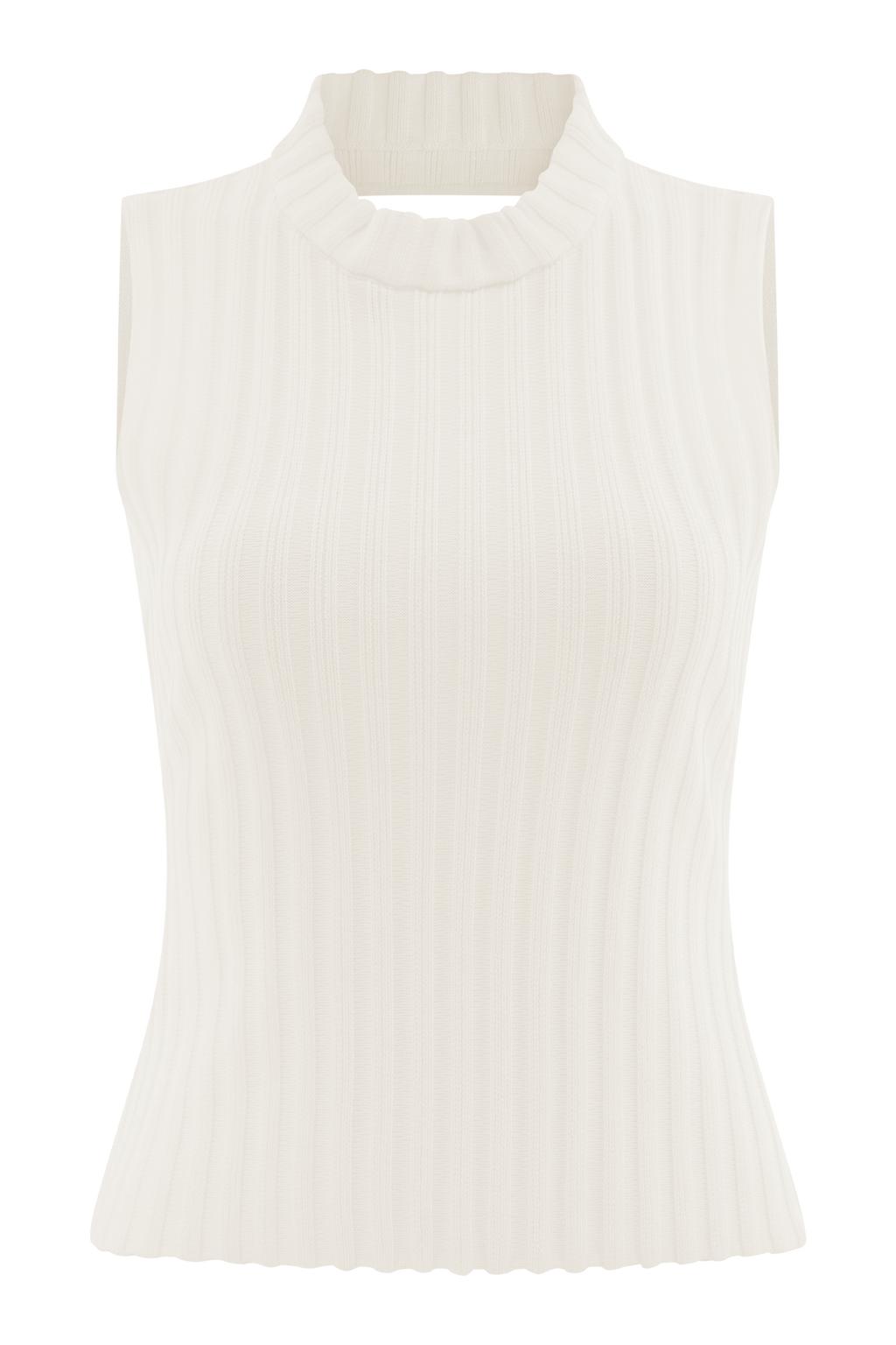 Oona Turtle Neck Knit Top - Ivory
