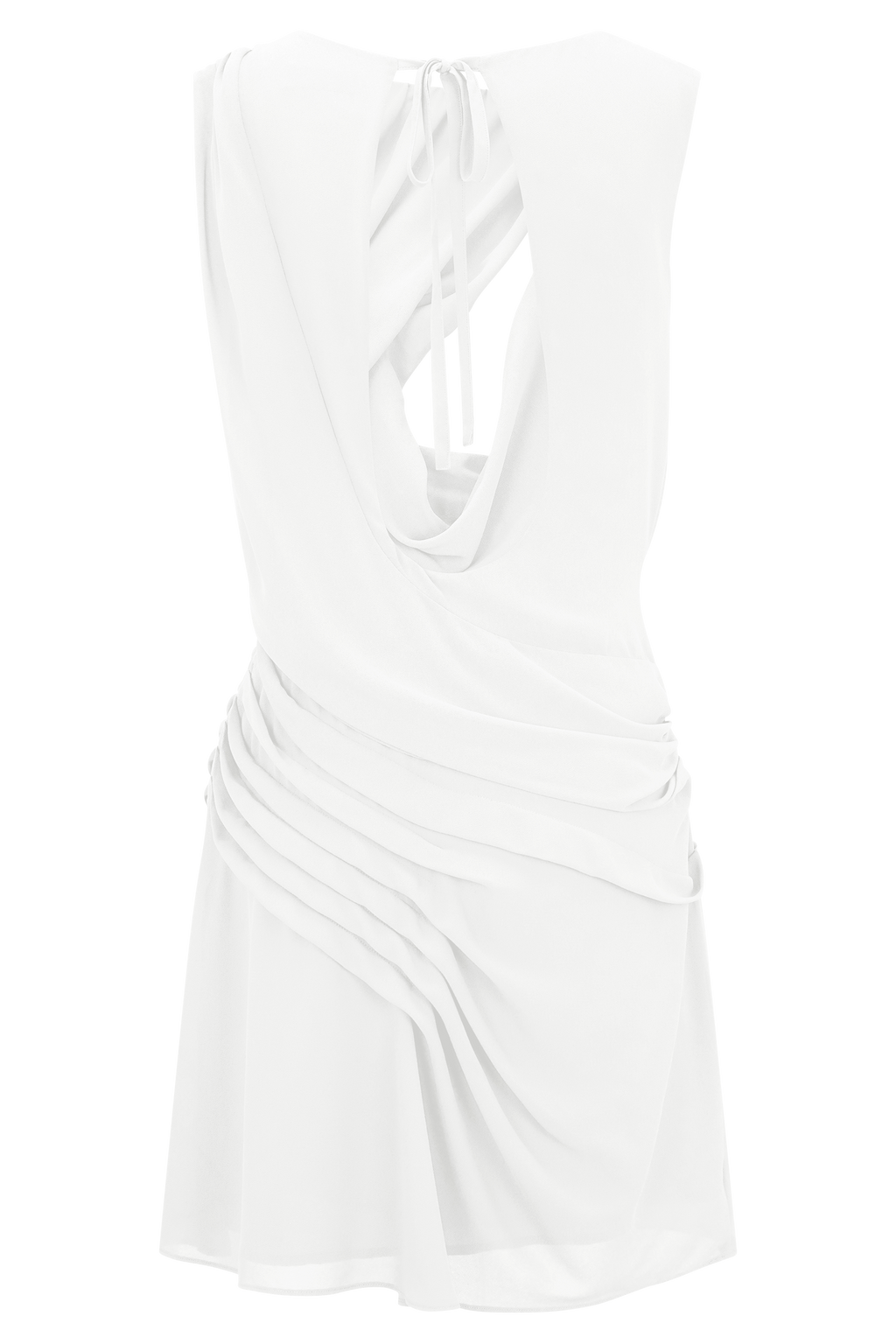 Oria Chiffon Mini Dress - White