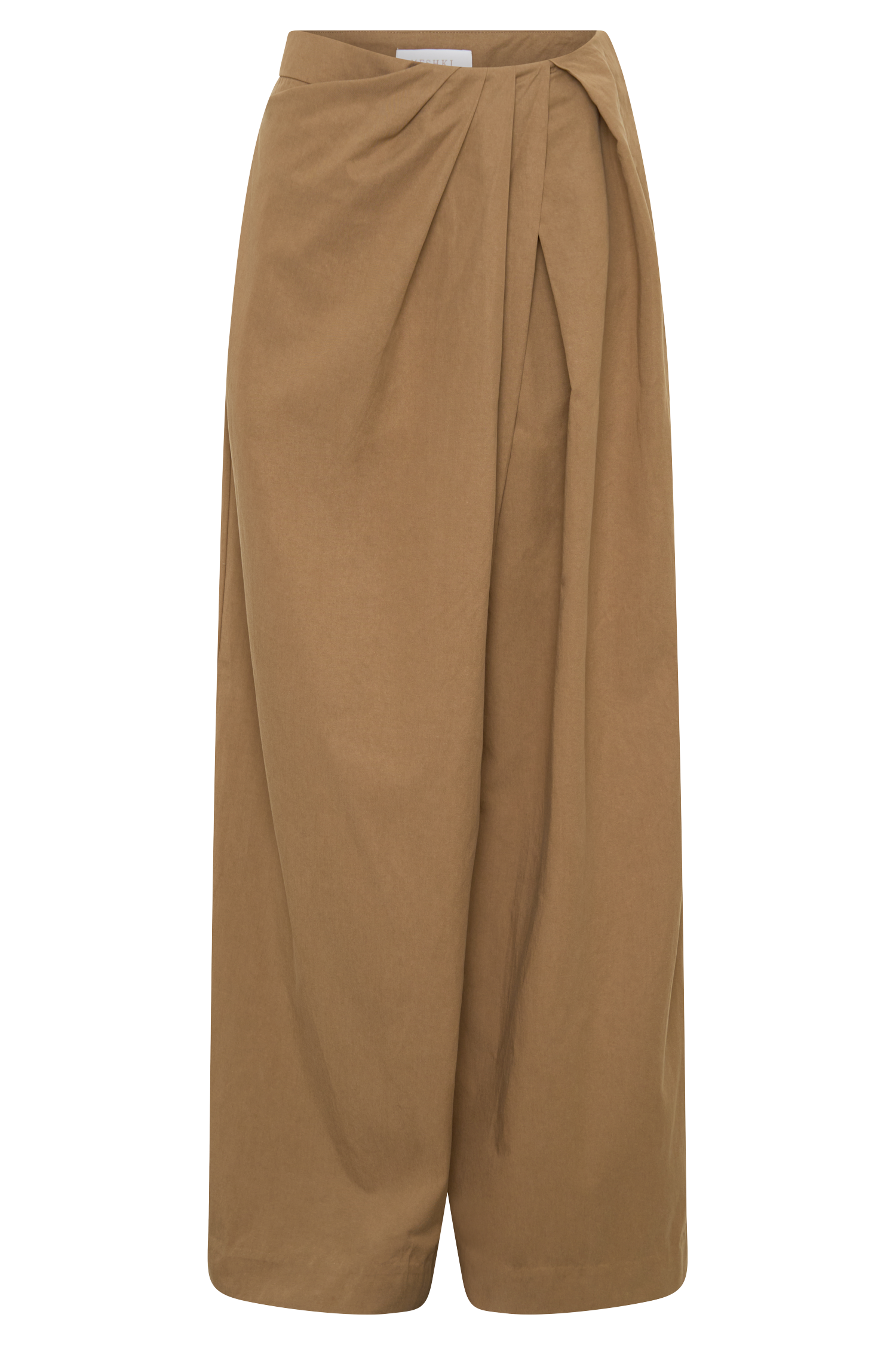 Owen Draped Wide Leg Pants - Mocha