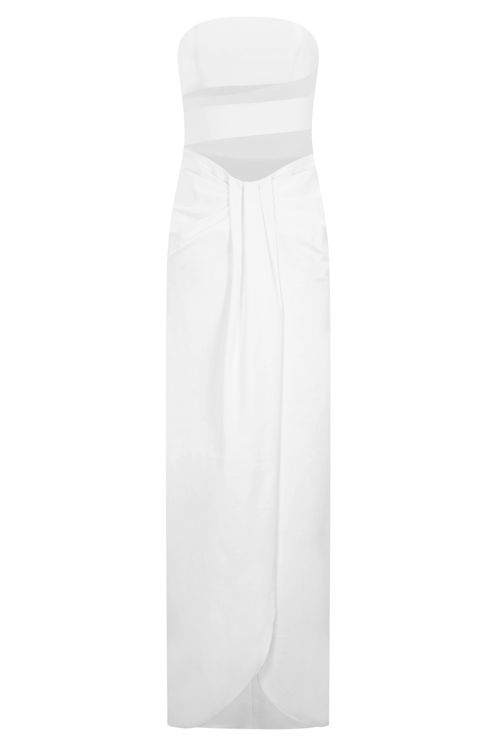 Paulina Cut Out Strapless Maxi Dress - White